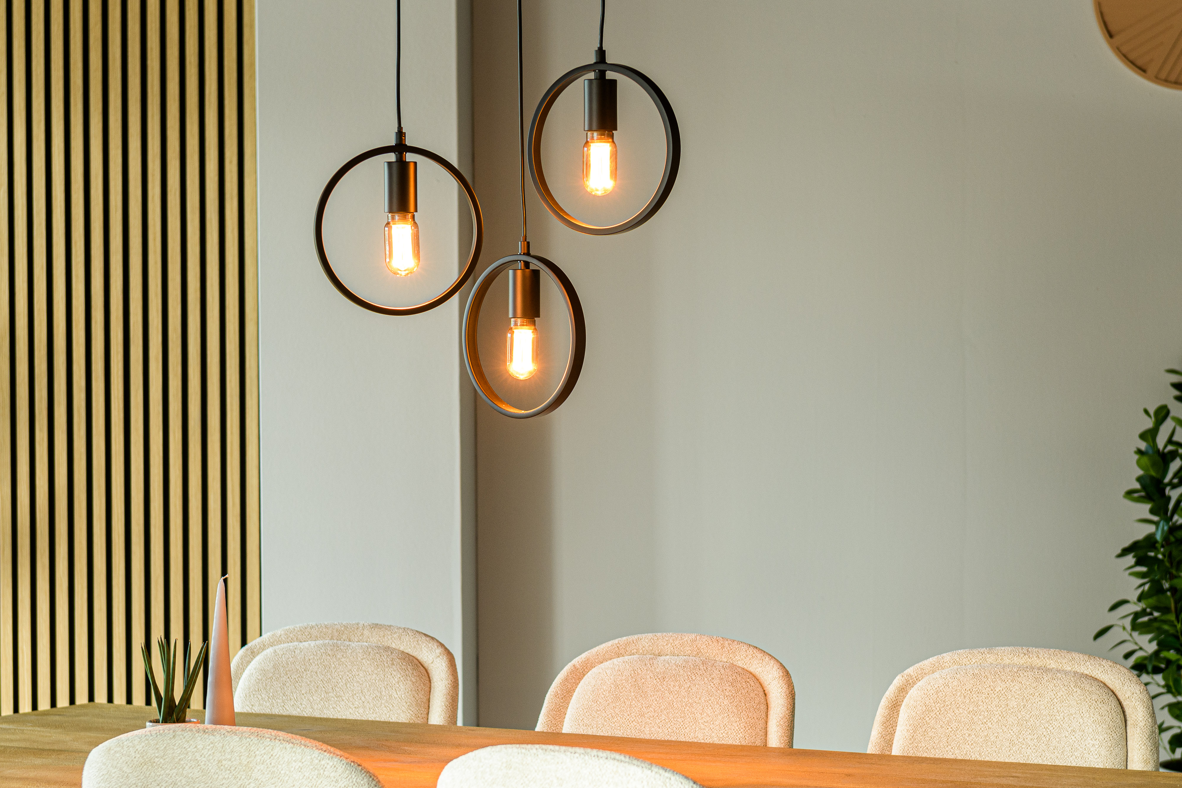 Pendant Light 3-Light Metal Black