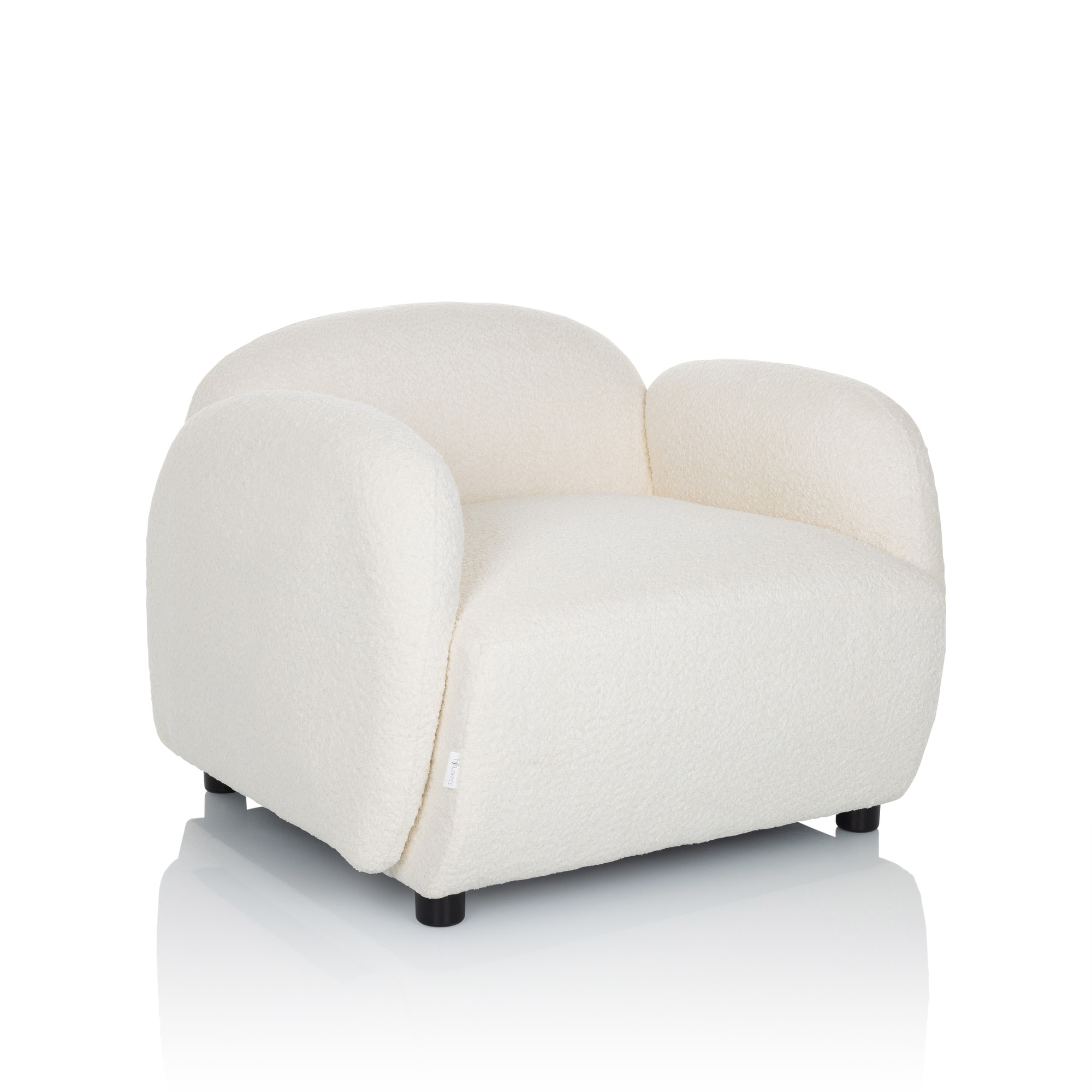 VERDUNA Chair Teddy fabric White