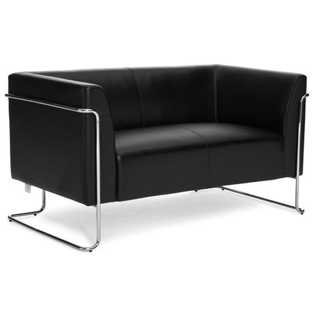 CURACAO Lounge Sofa Kunstleder Schwarz