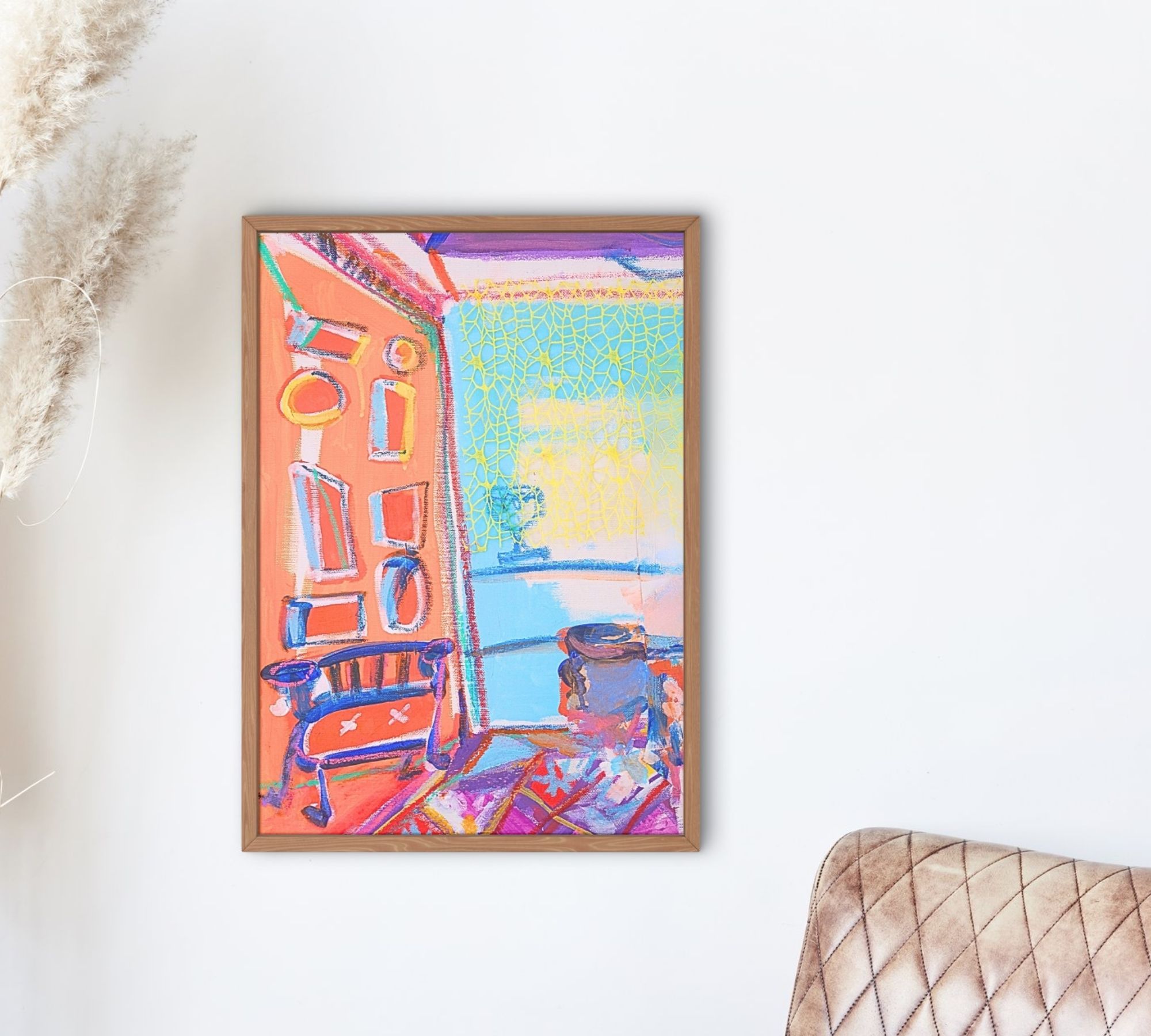 The Hall, The Sofa and the Art Print Collection Multicolored