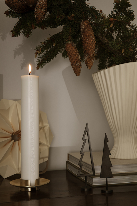 Pure Adventskalenderkerze Grau