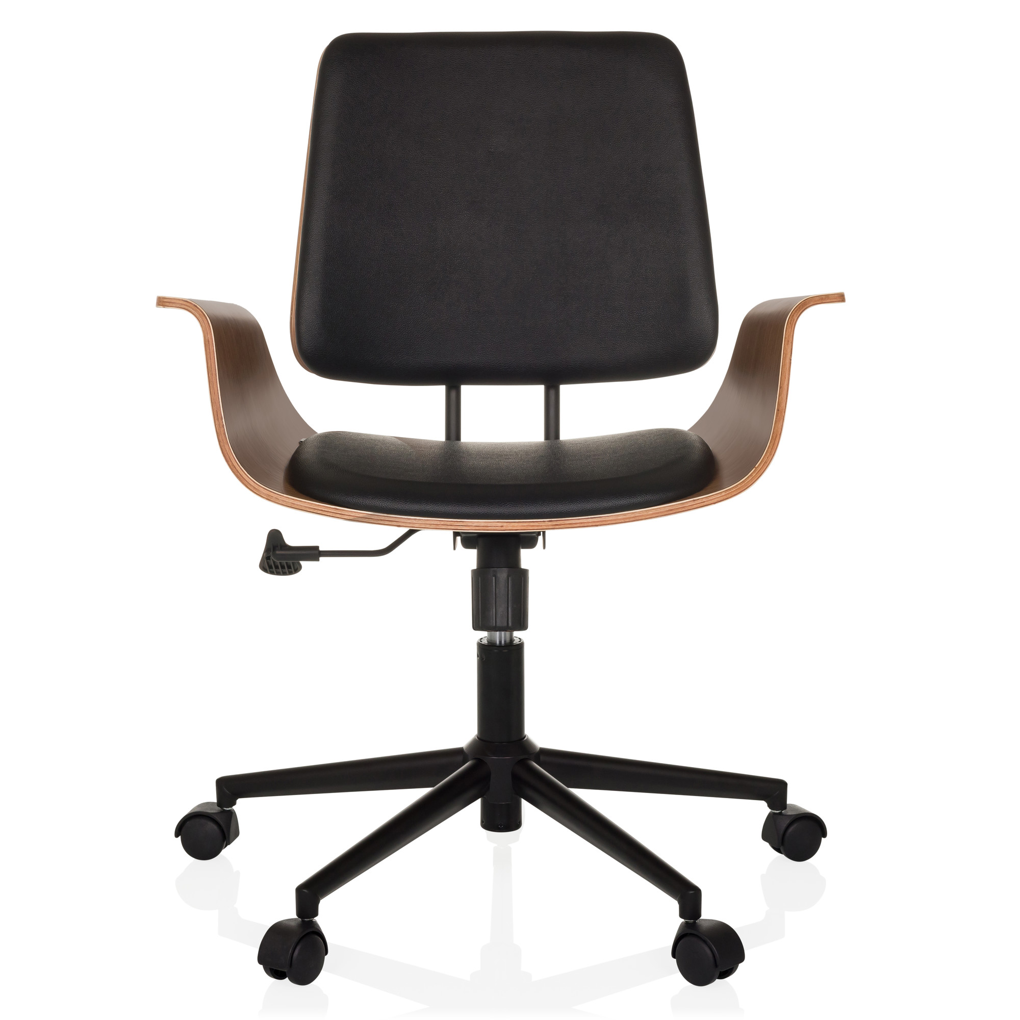 CENCA II Office Chair Swivel Faux Leather Upholstery Black