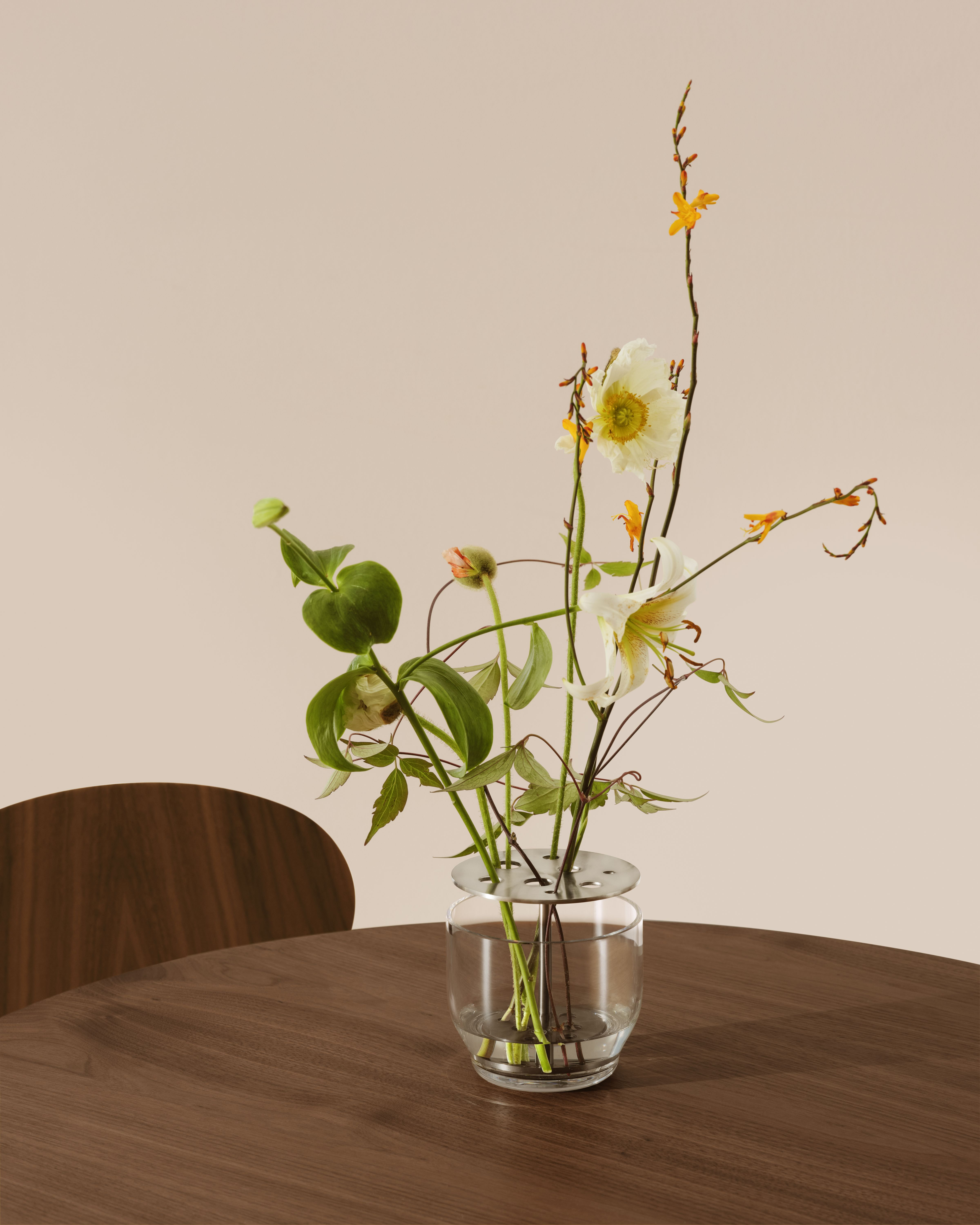 Ikebana Vase Klein Silber