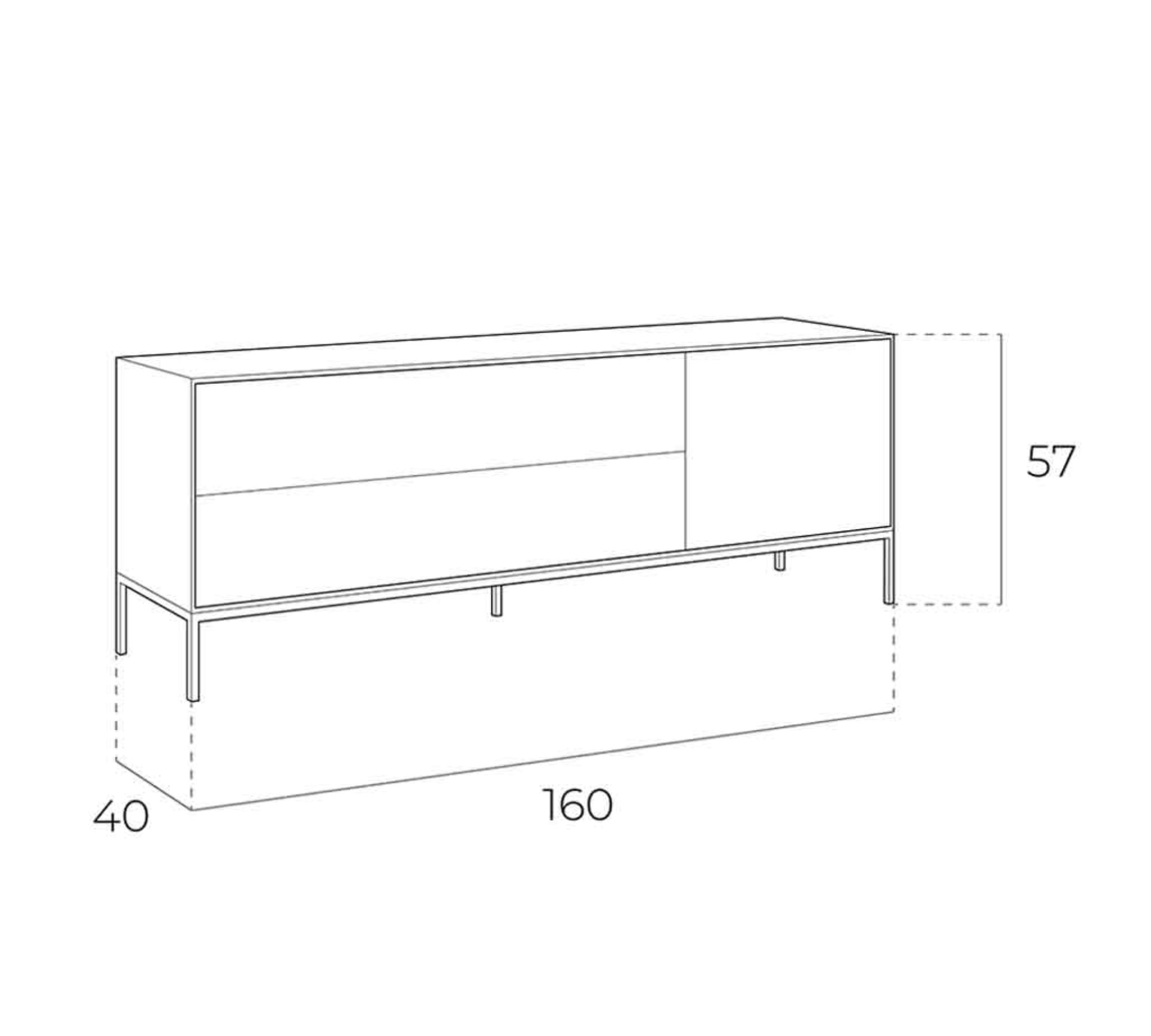 Sideboard Holz Metall Weiß