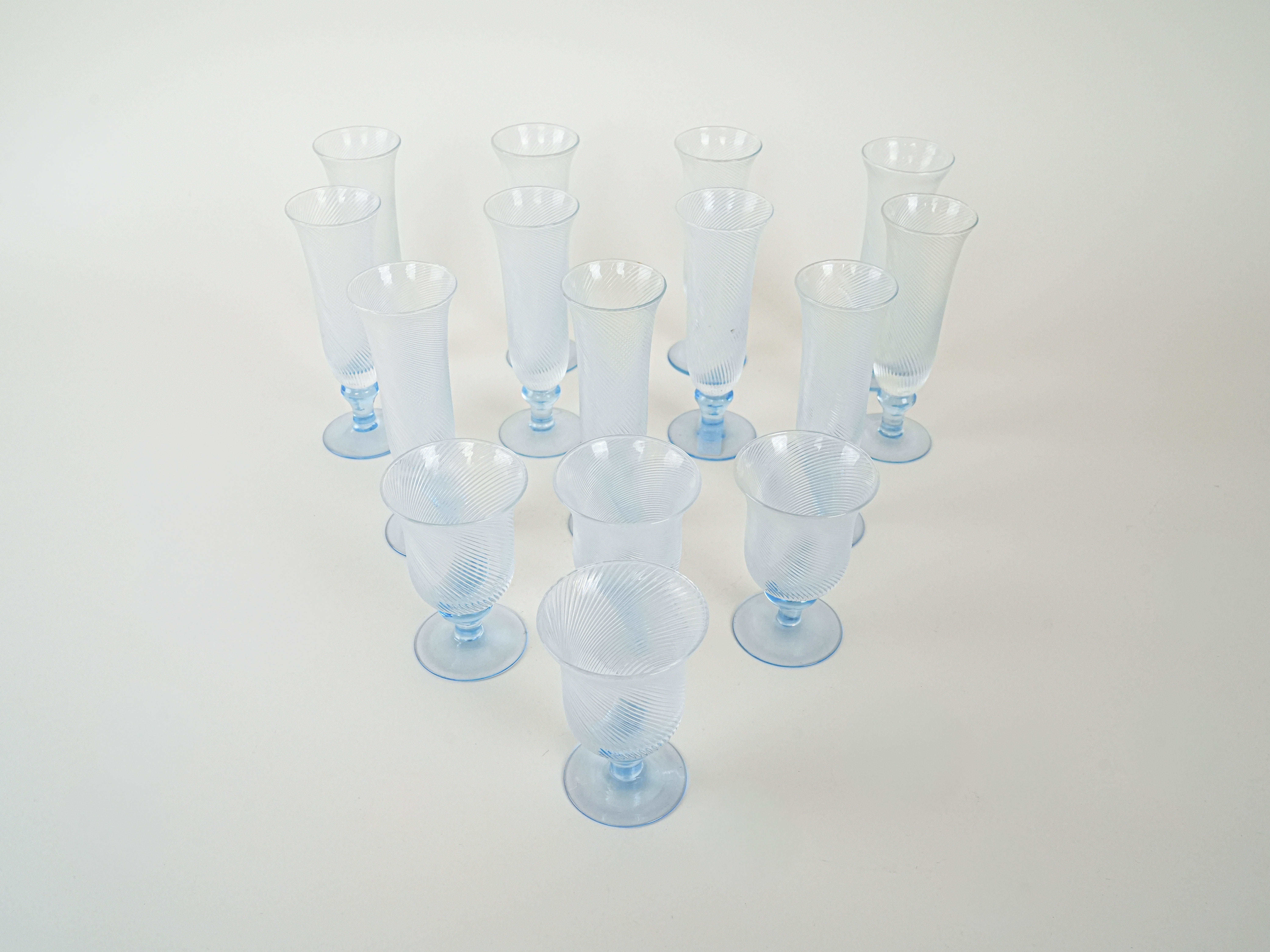 Glass tumbler set Transparent 1970s