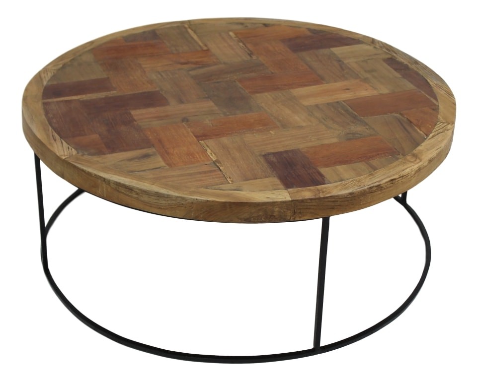 Runder Couchtisch Teakholz ø80cm