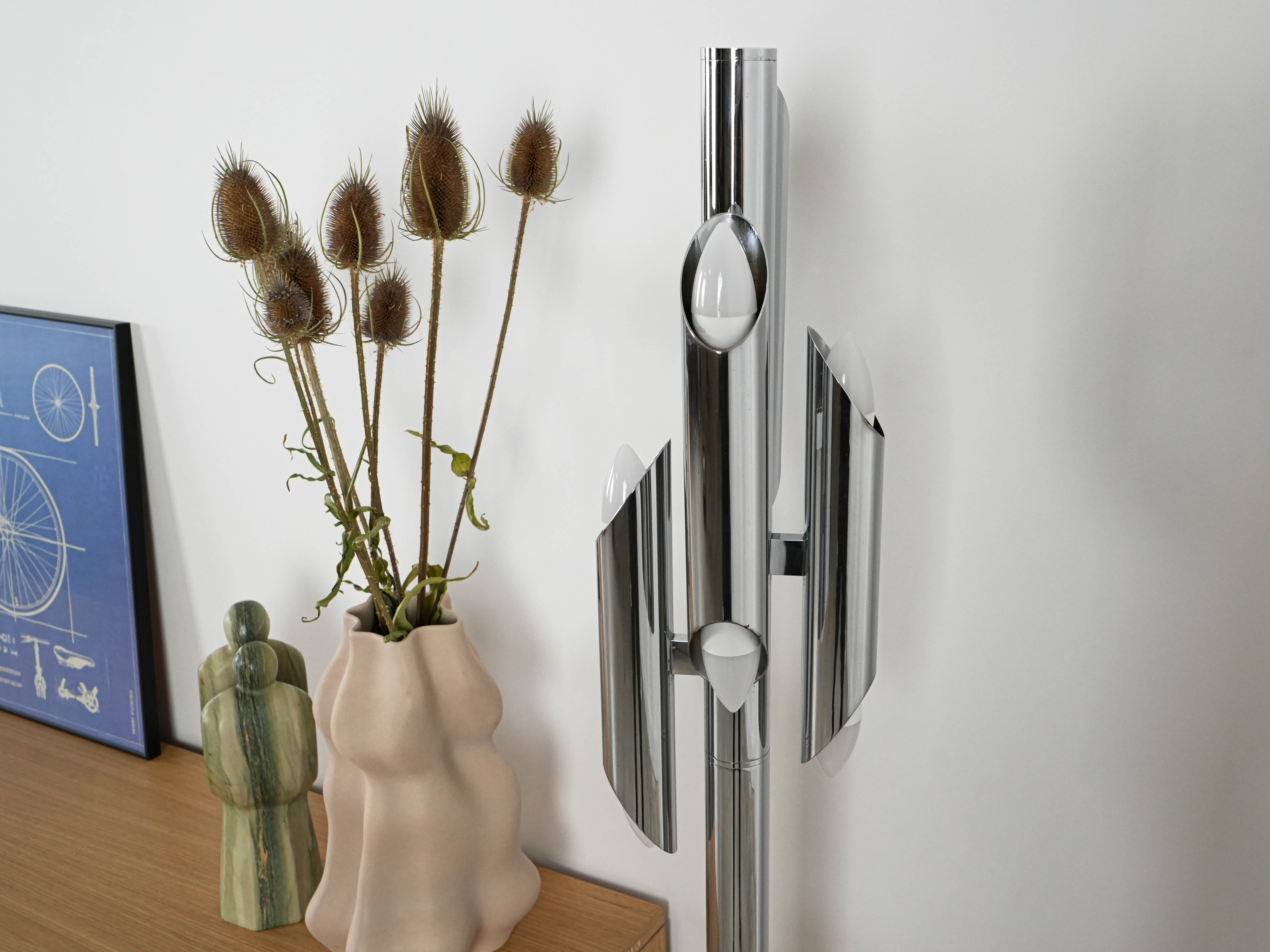 Space Age floor lamp metal