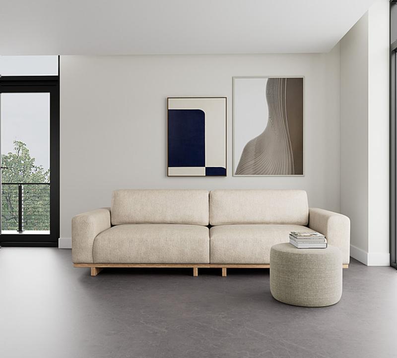 Aya Sofa 4-Sitzer Moonlight Sand