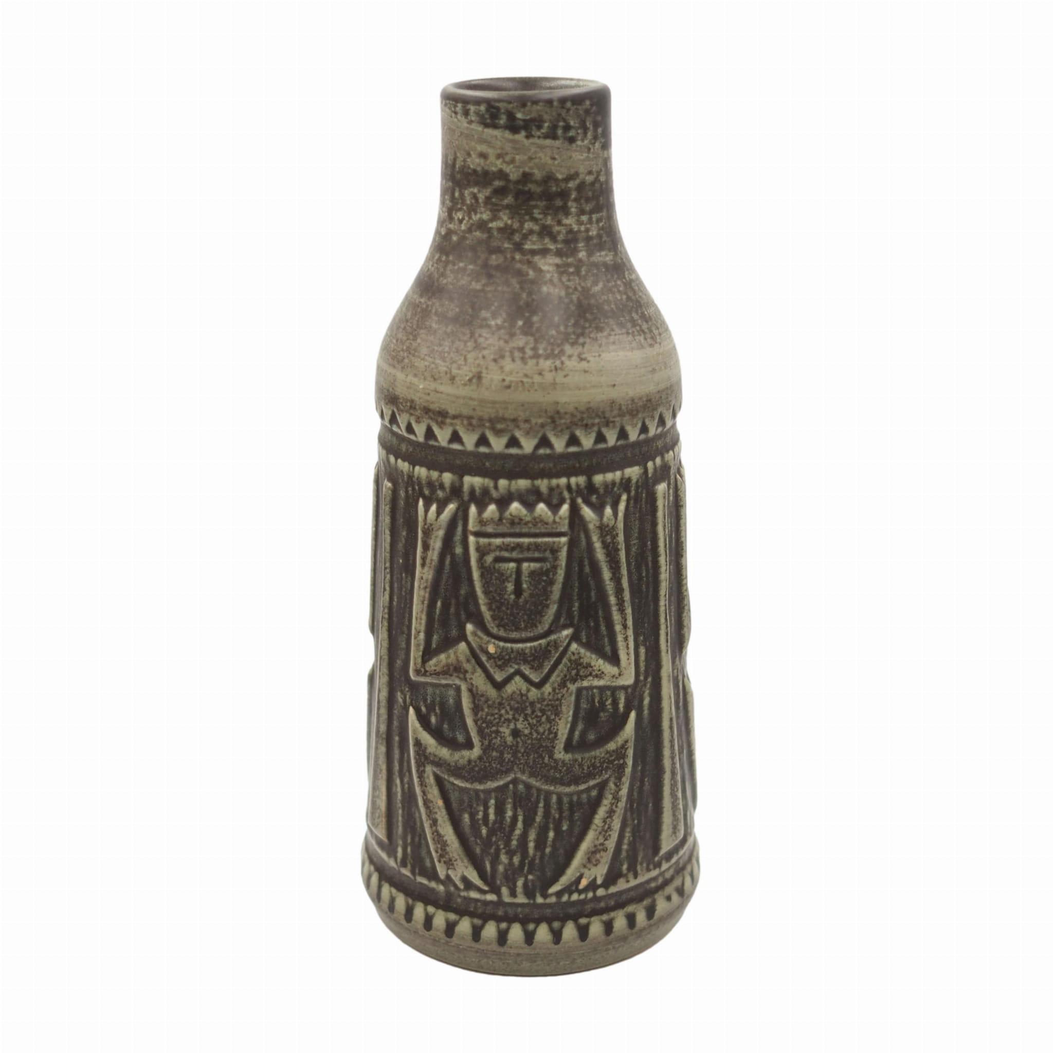 Vase Keramik Grün 1960er Jahre