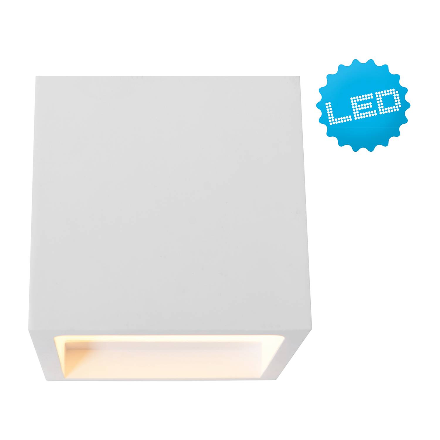 LED-Wandleuchte Novi Stein 2-Flammig Weiß