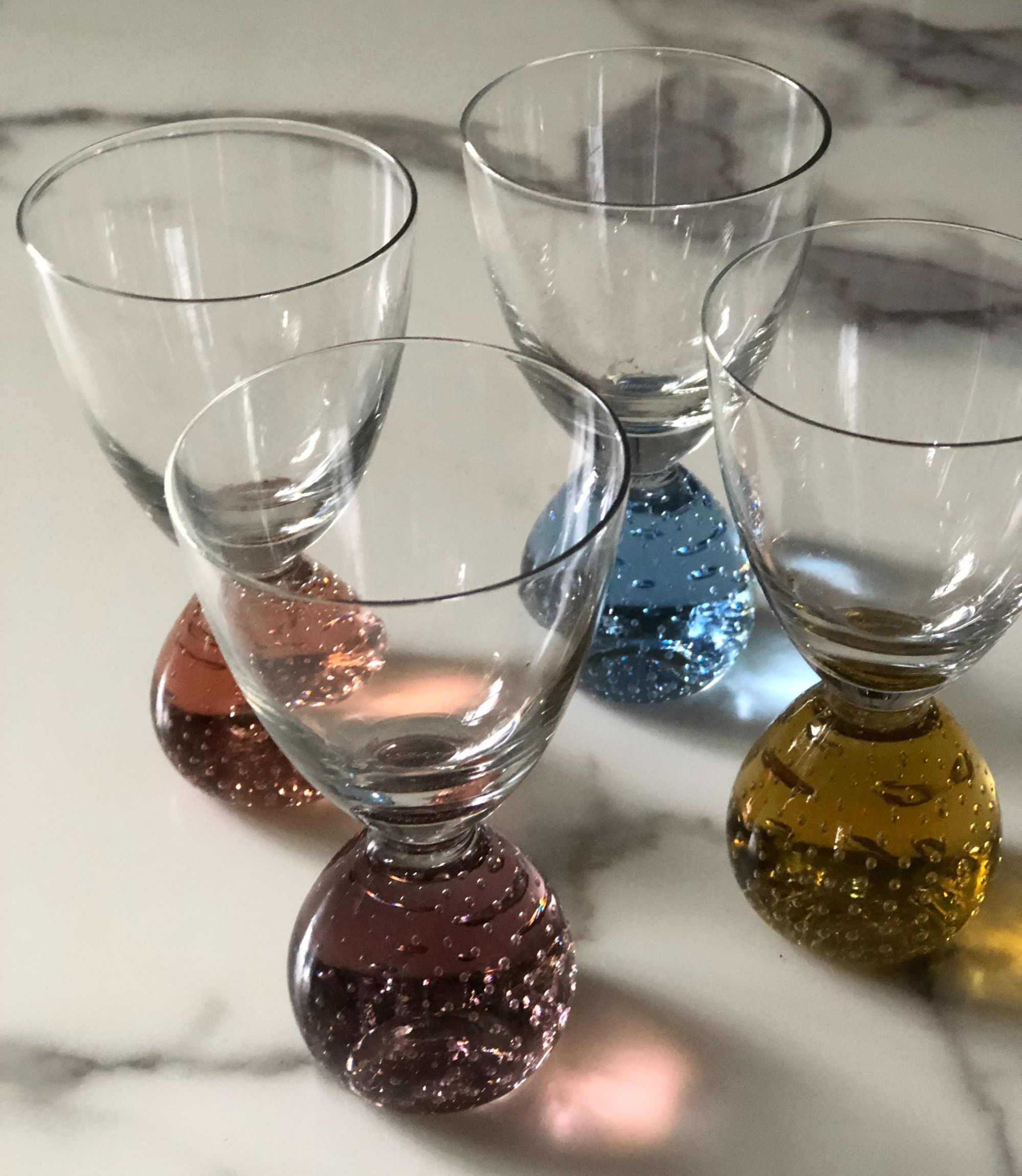 Trinkgläser Murano, 4er-Set, Bargläser, bunt