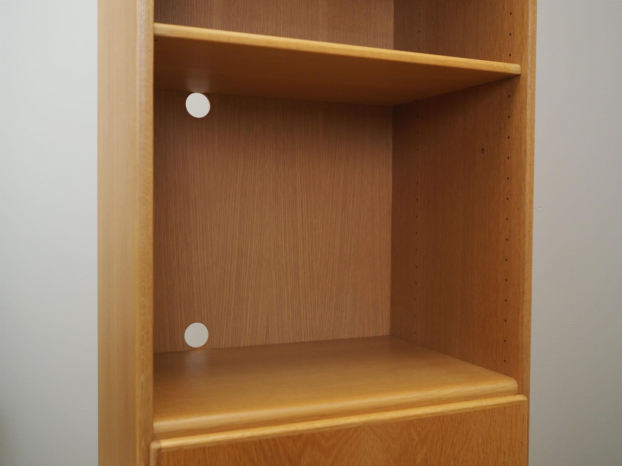 Vintage bookshelf, ash wood, brown, 1960s