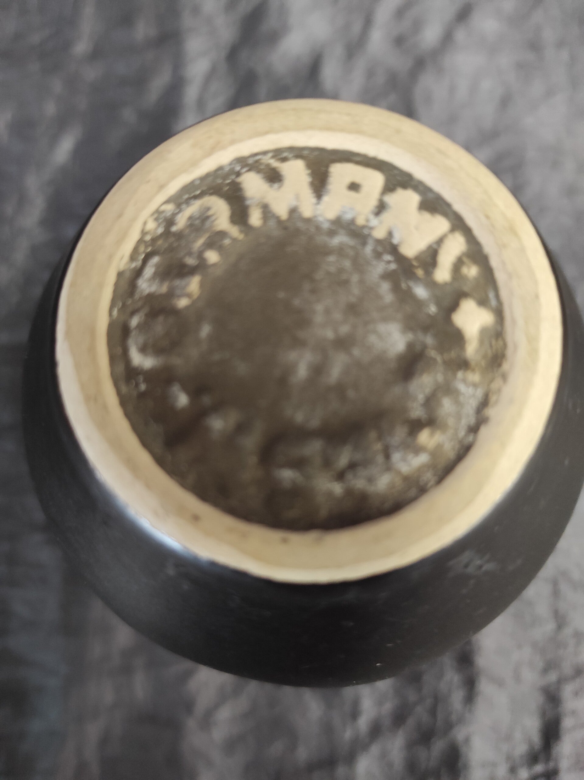 Vintage Vase Keramik Rot Schwarz