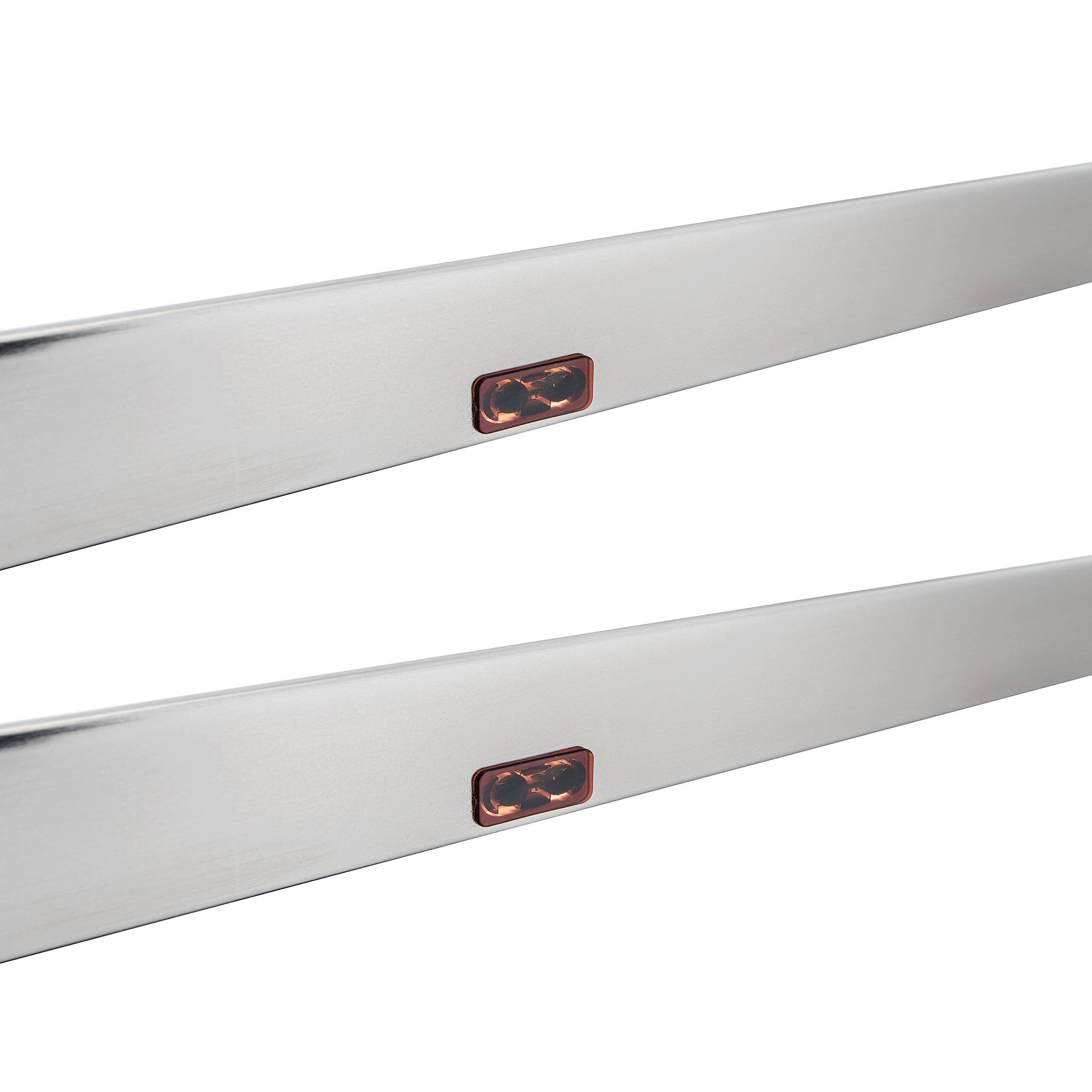 2x LED-Lichtblende Cardiff 96,4 cm Metall Silber