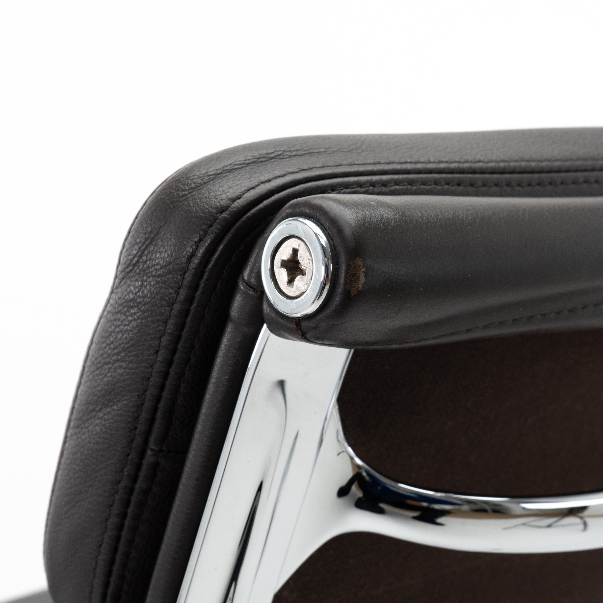 EA 208 Soft Pad Bürostuhl Drehbar Leder Braun