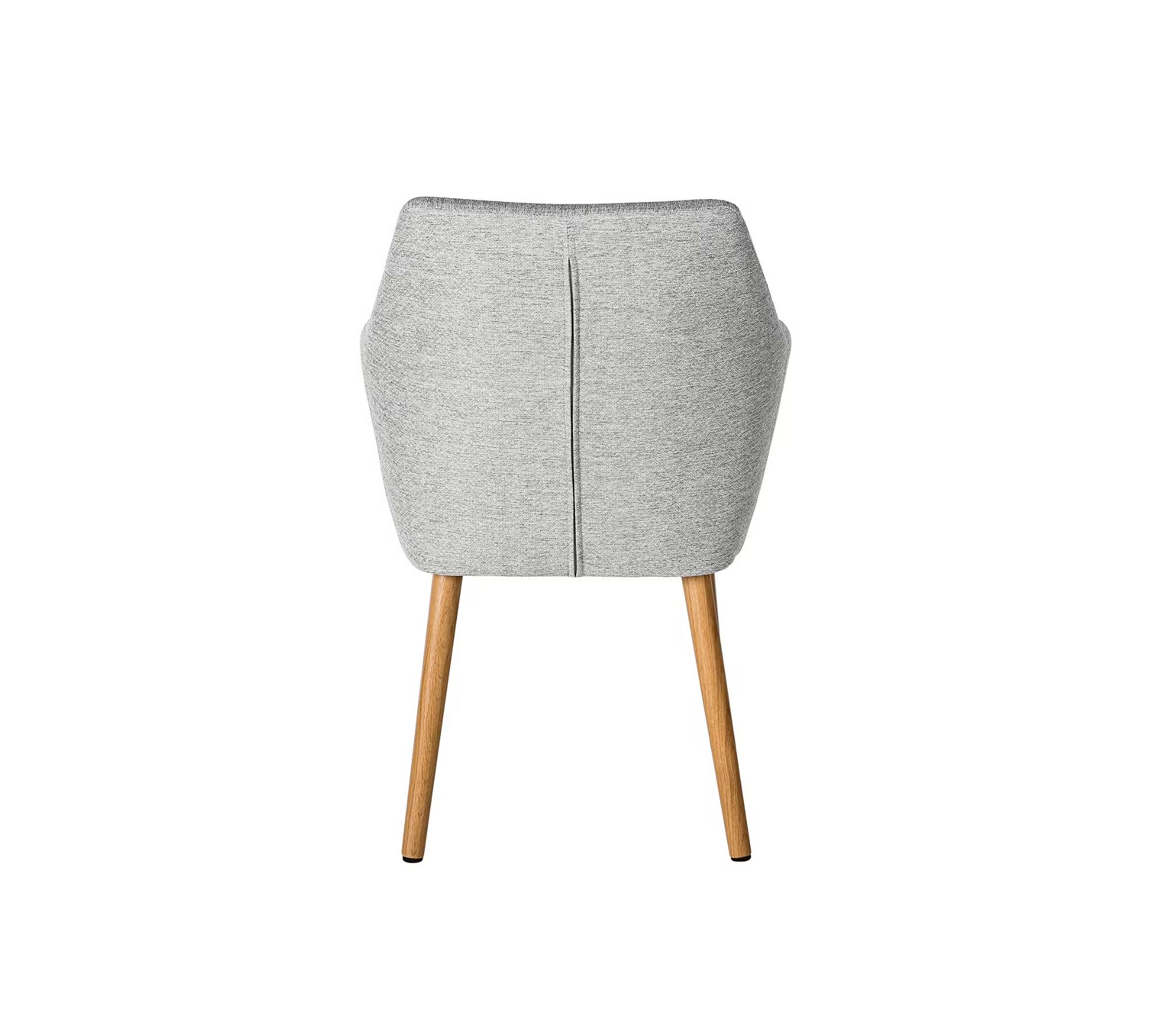 Armlehnstuhl Holz Webstoff Hellgrau