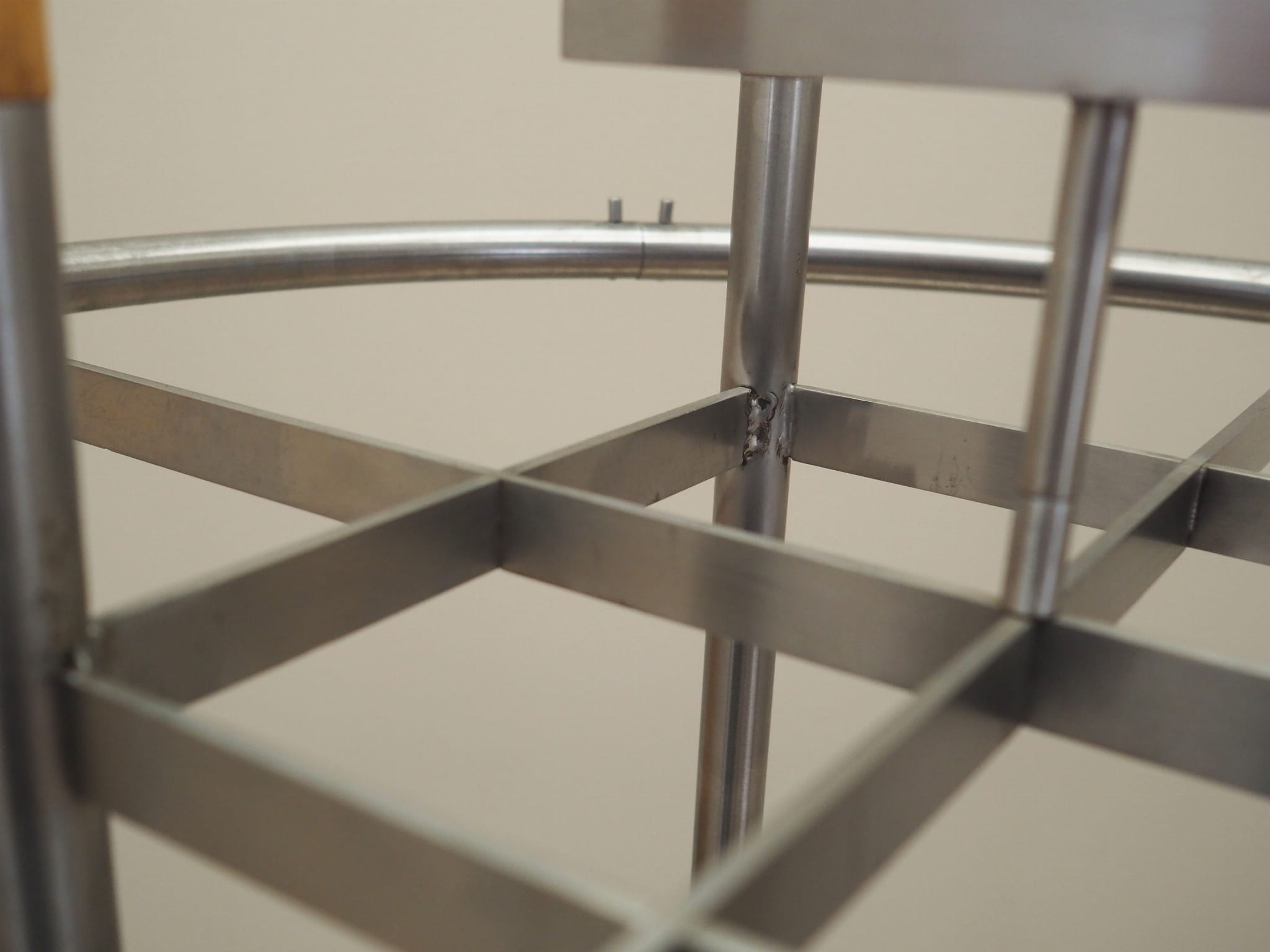 Vintage coat rack metal silver 1990s