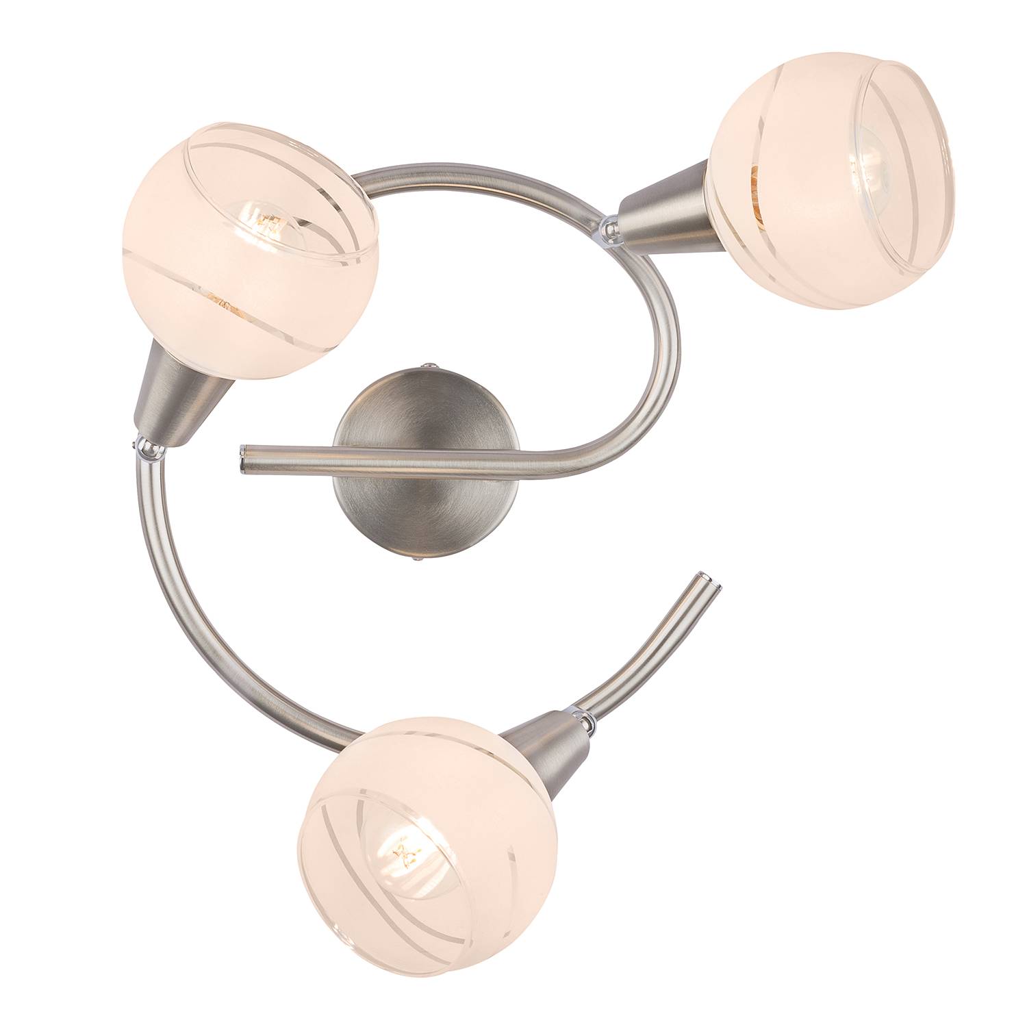 LED Ceiling Light Elliott Frosted Glass Silver