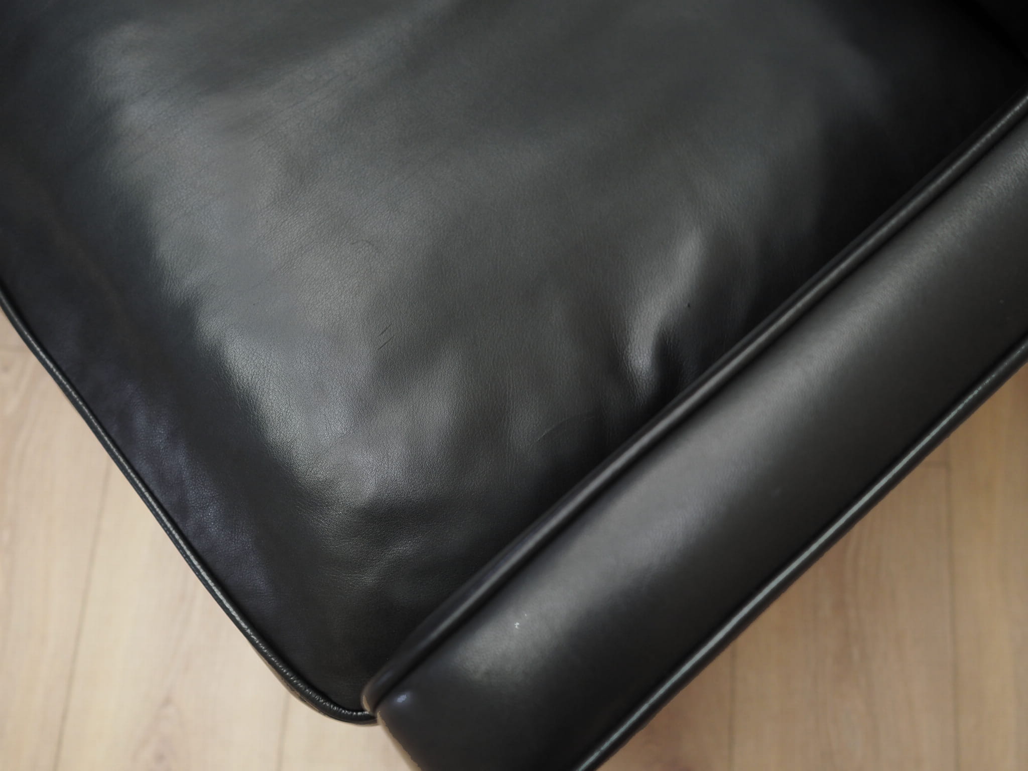 Sofa Leather Black 1970s