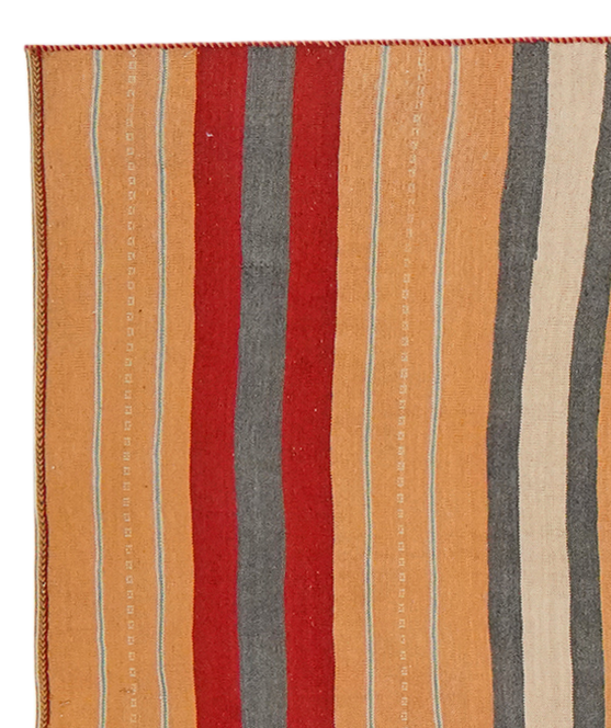Kilim Afshar Teppich Hellbraun