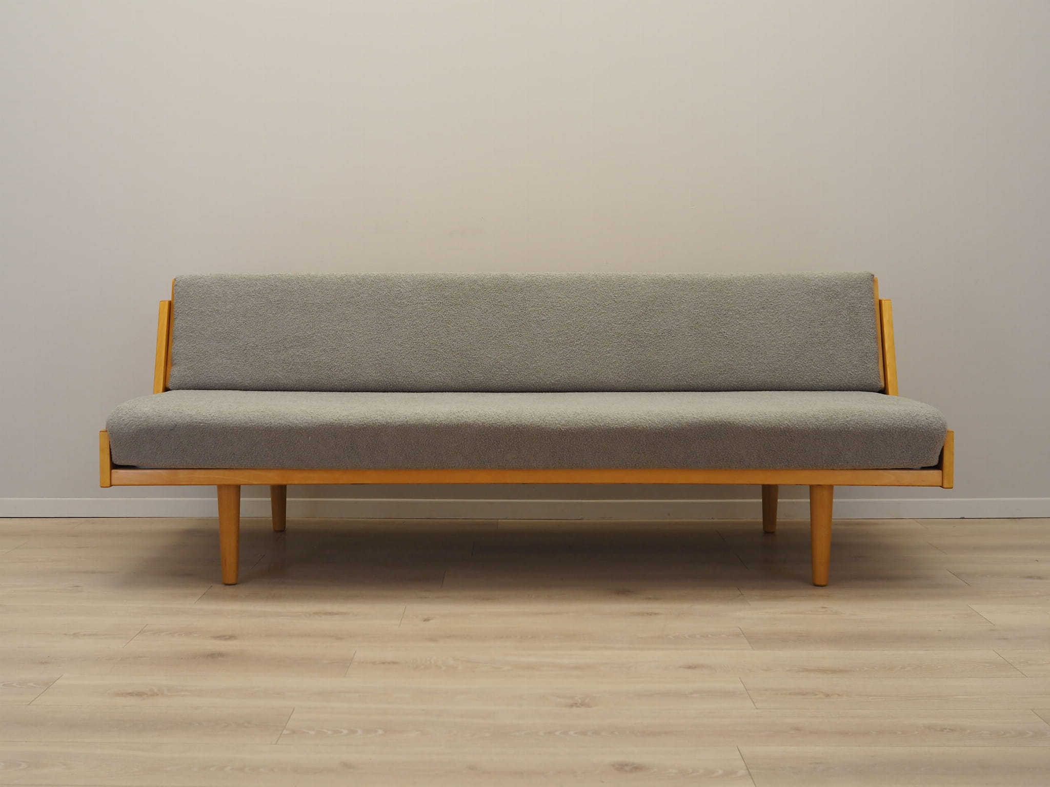 Sofa Textil Holz Grau 1960er Jahre