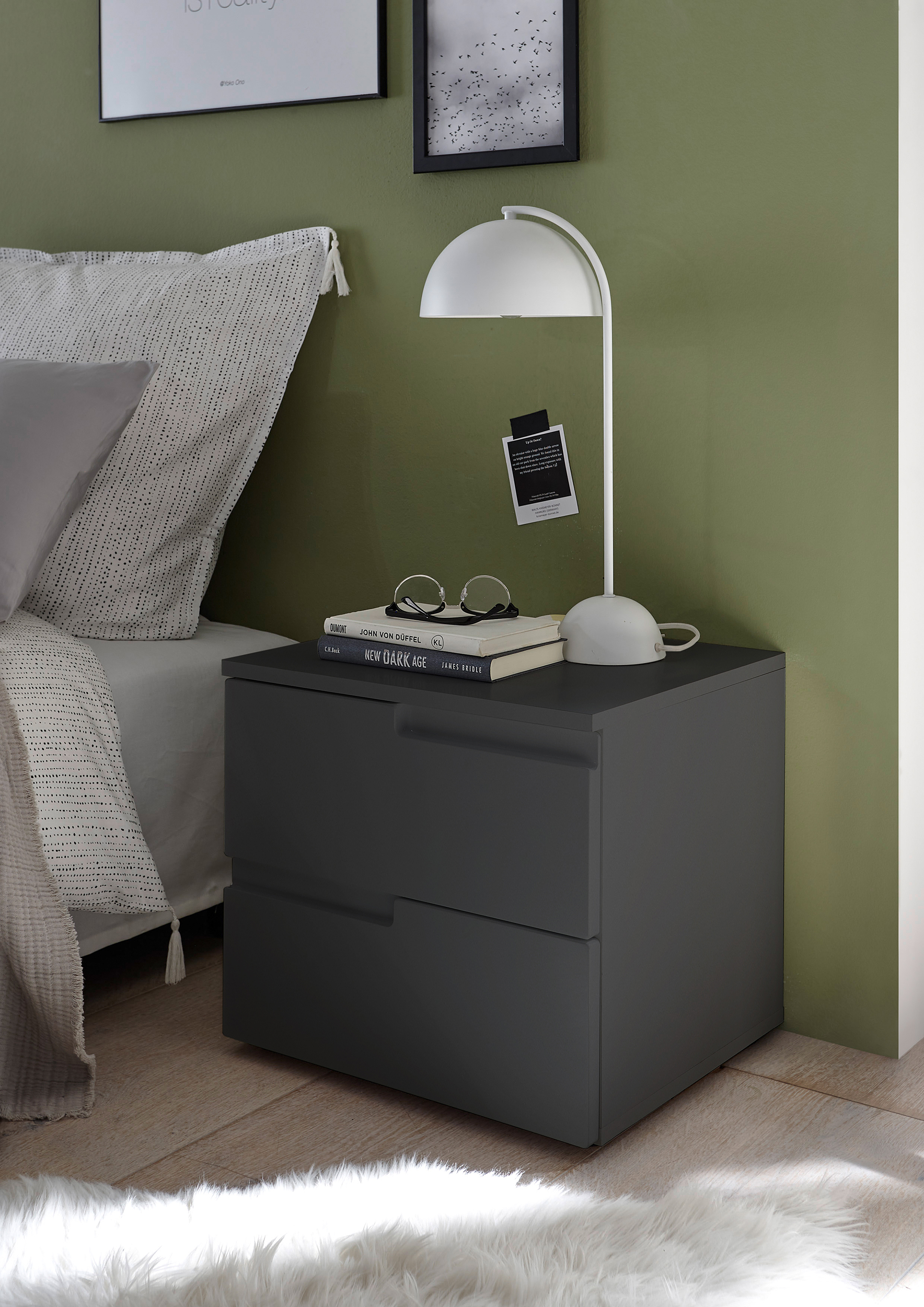 Nightstand Abelardo Graphite 42 cm
