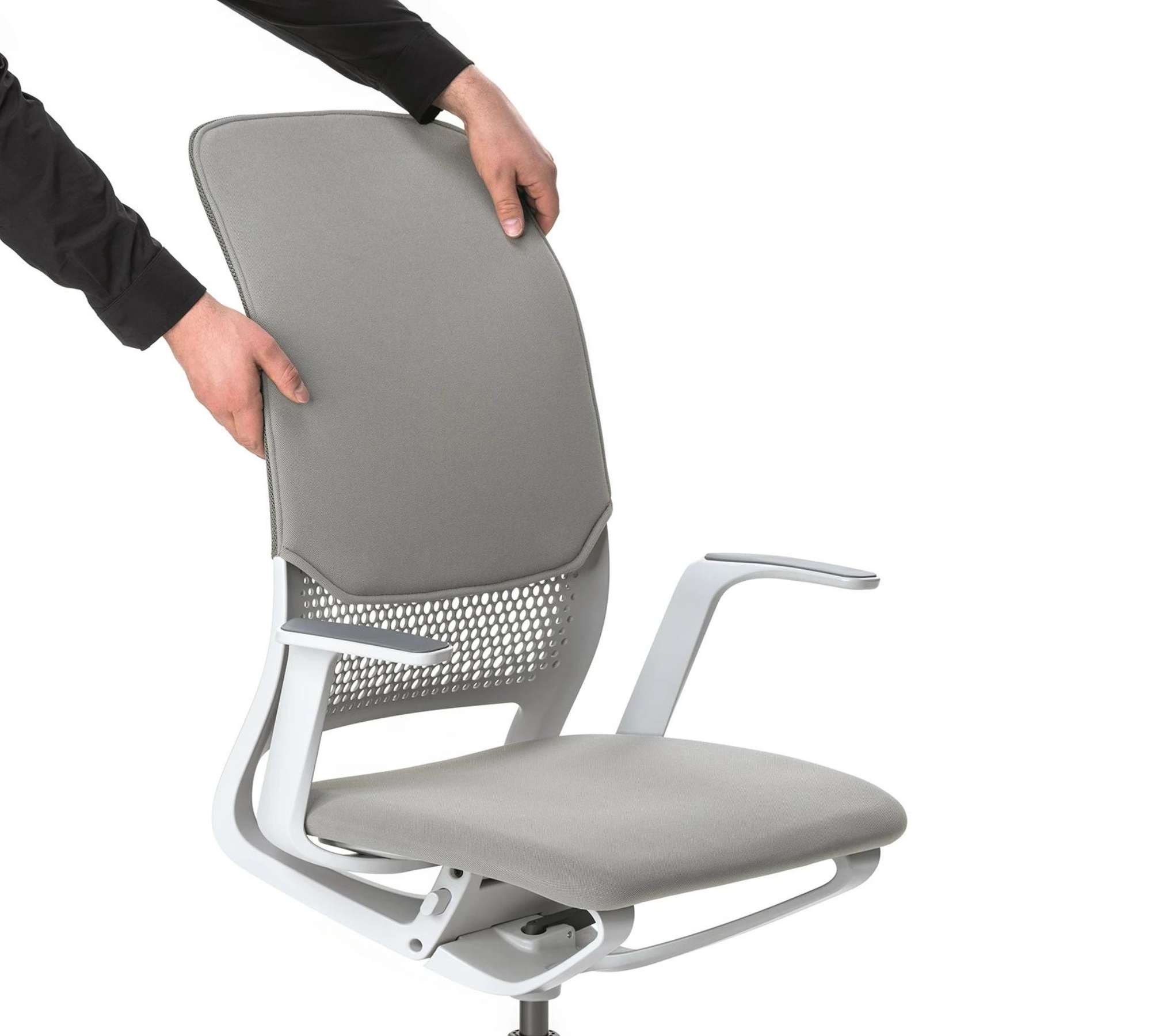 Bürostuhl Kunststoff Metall Weiß