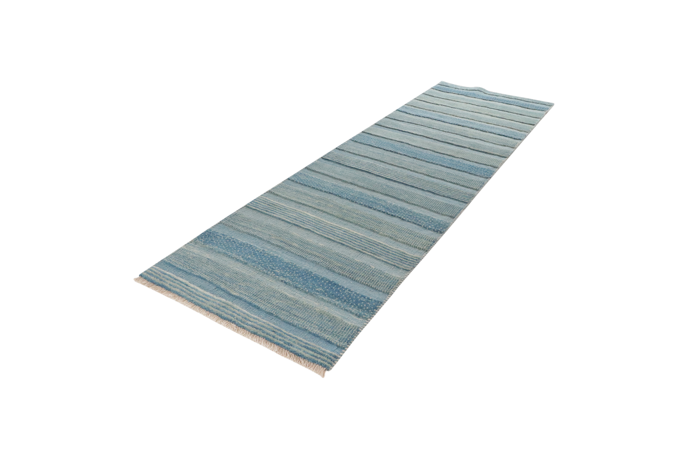 Kelim Gabbeh-Teppich Wolle Blau