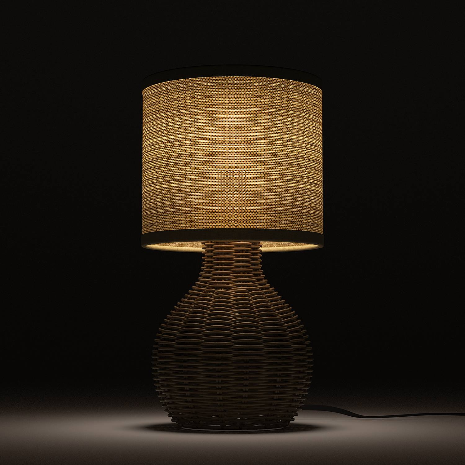 Rauma III Table Lamp Rattan 1-light