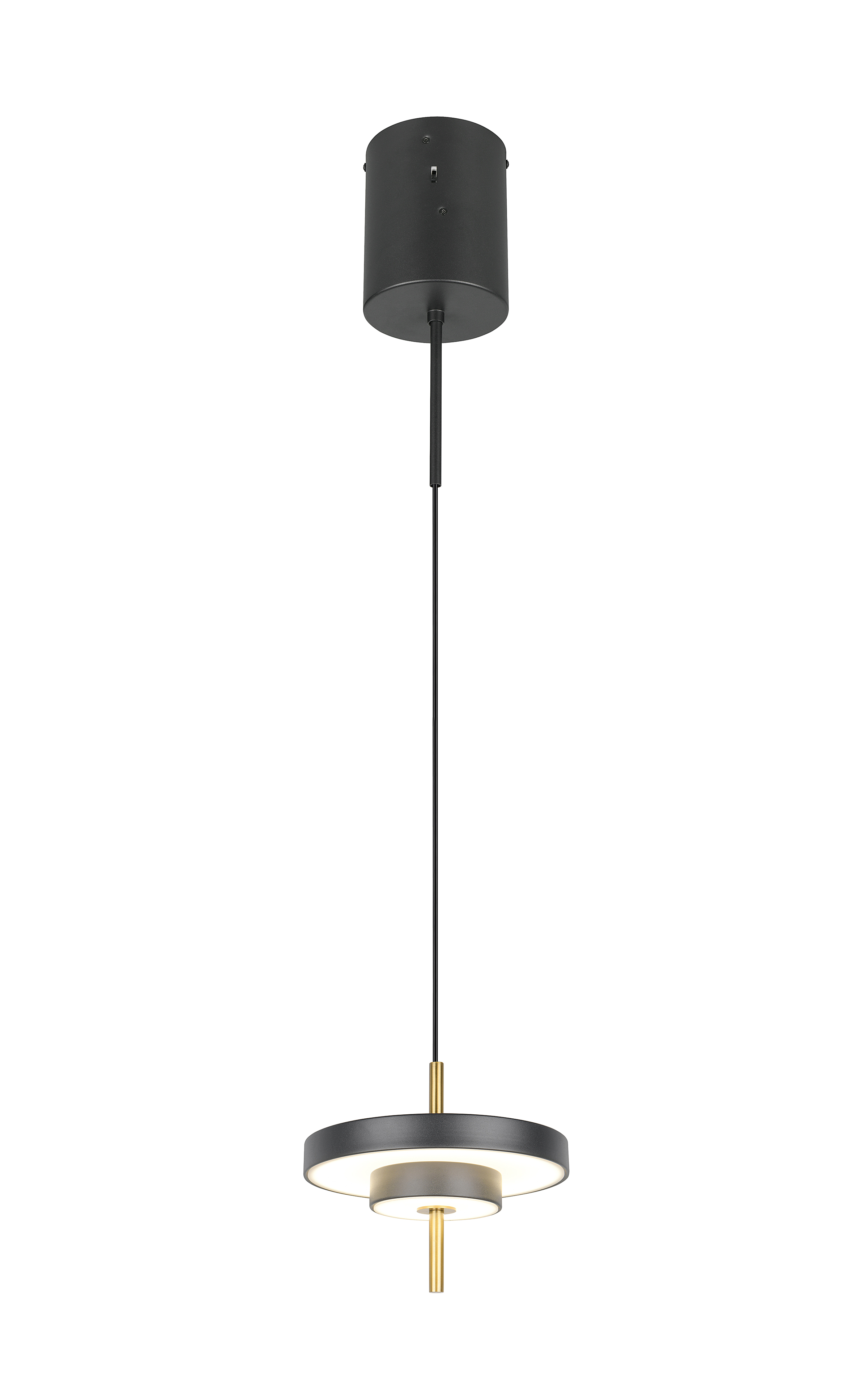 LED Pendant Light Keaton 1-Light Polycarbonate Iron Black 20 cm