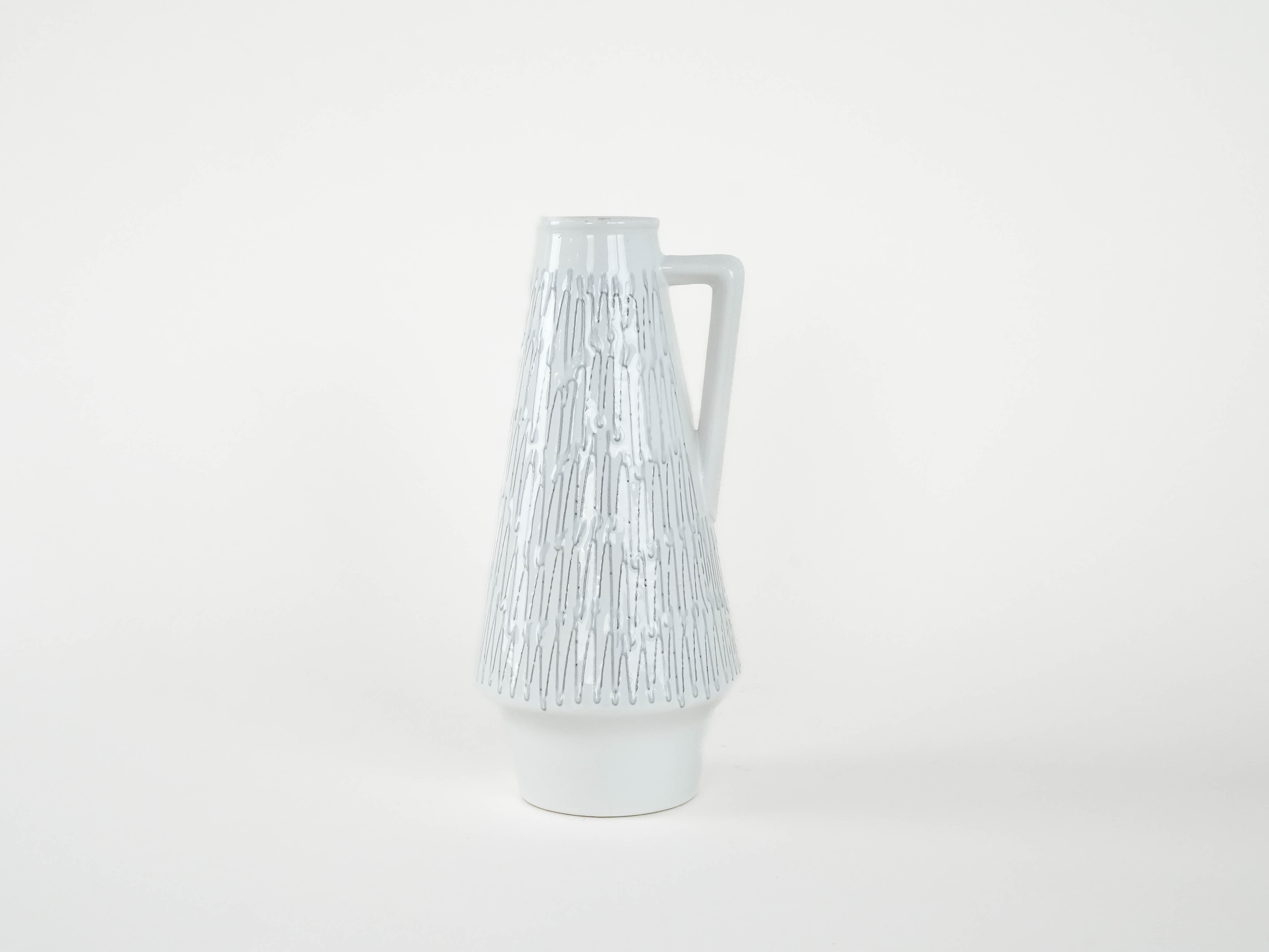 Fat Lava Keramikvase Weiß 1960er Jahre