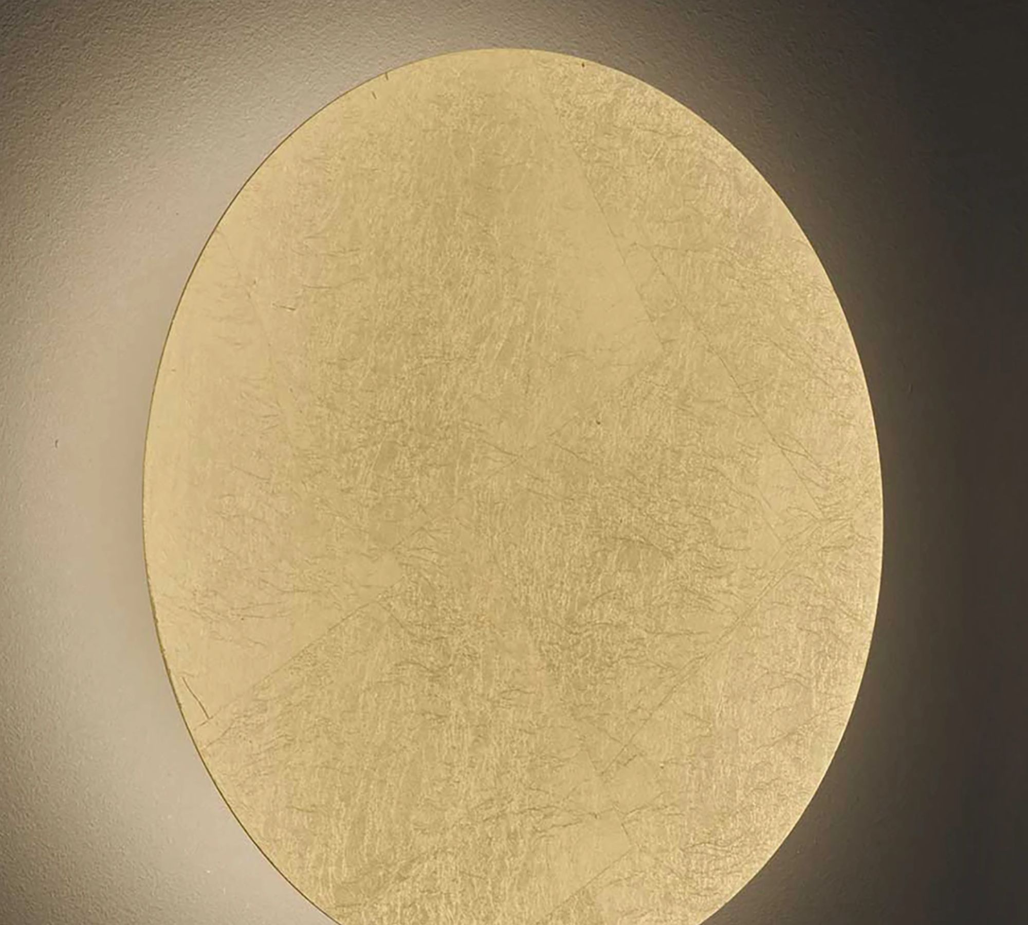 LED-Wandleuchte Rund Metall Gold