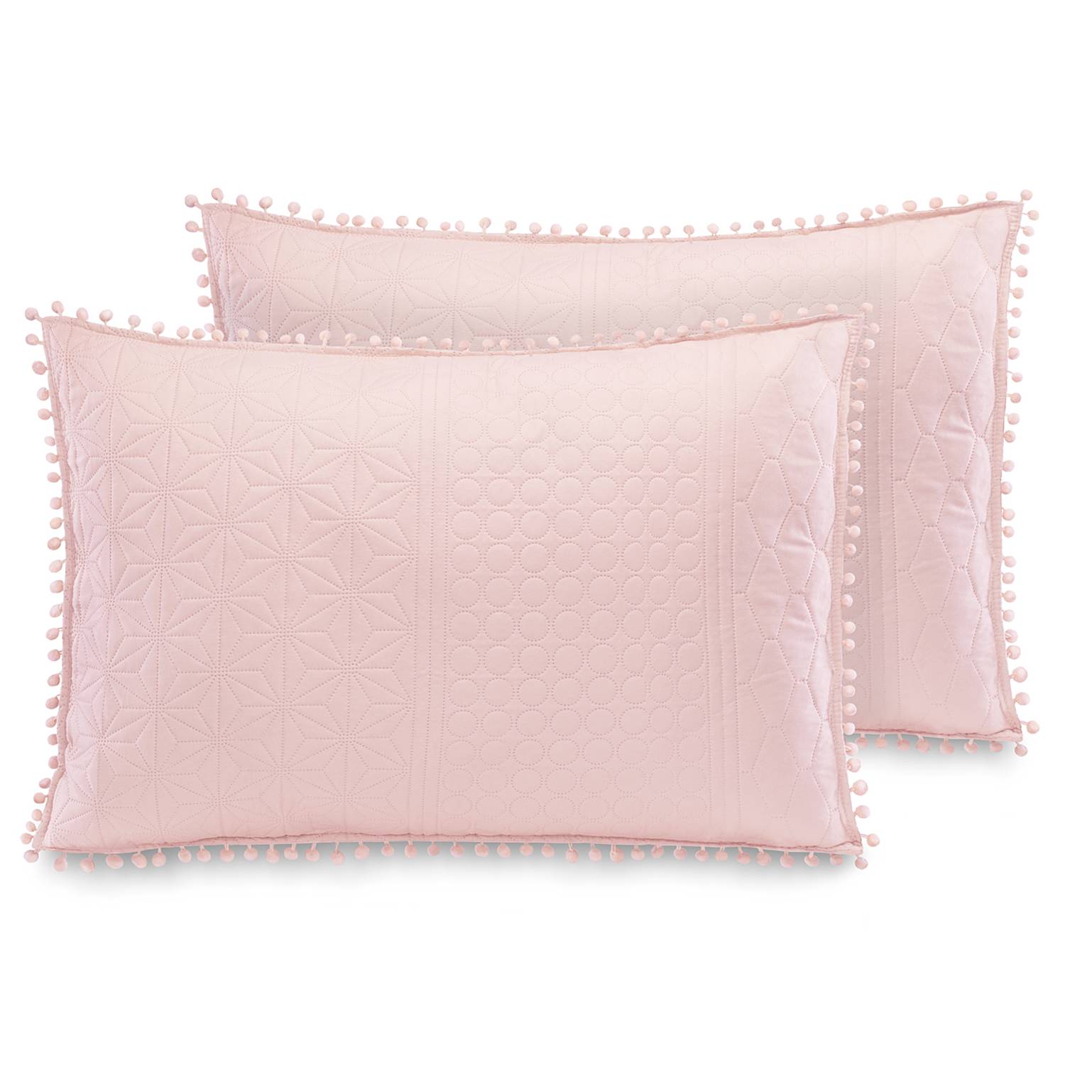 2x Ladore Pillowcase Polyester Light Pink 70 x 50 cm