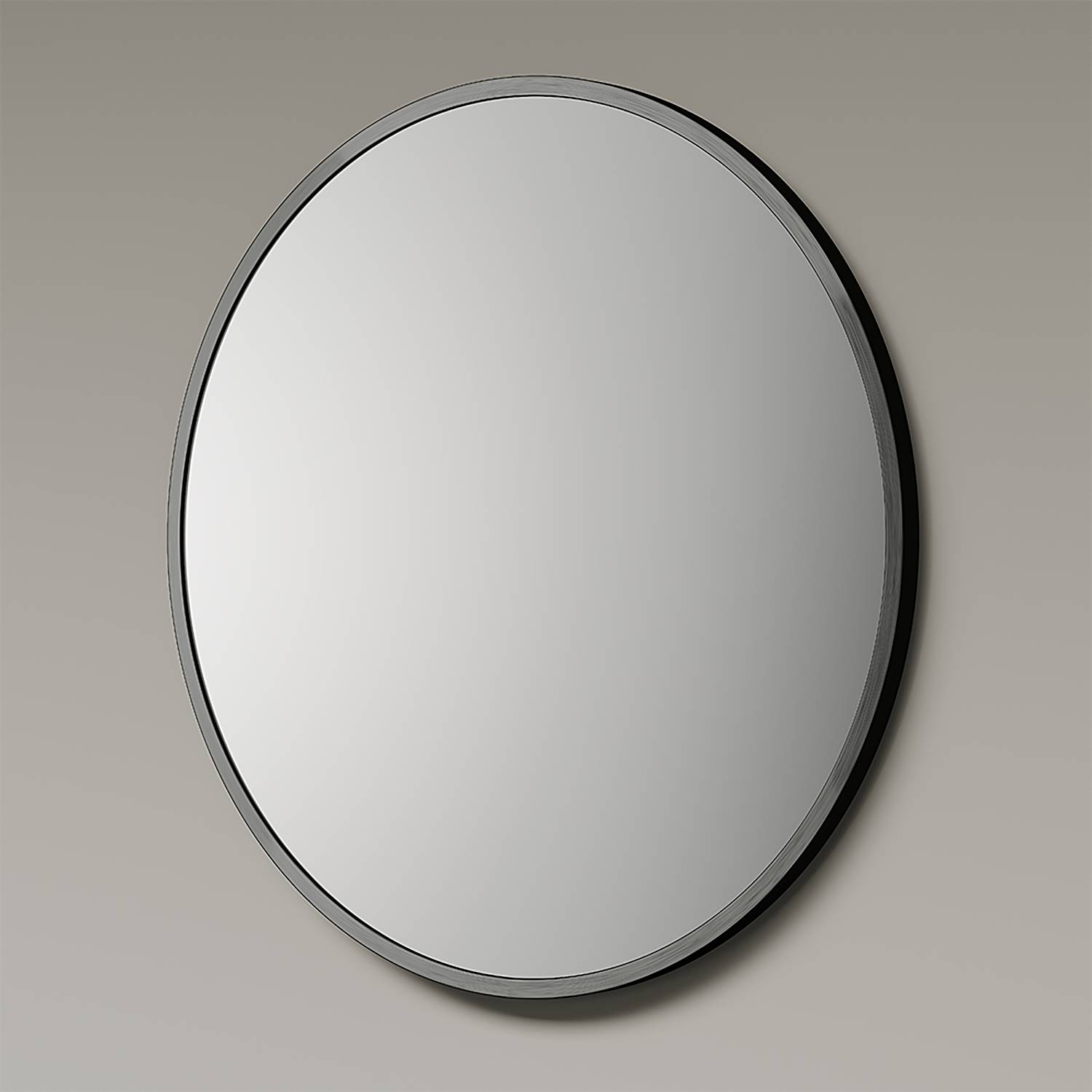 Wall Mirror Picasso Round Mirror Glass Aluminum Black 25 cm