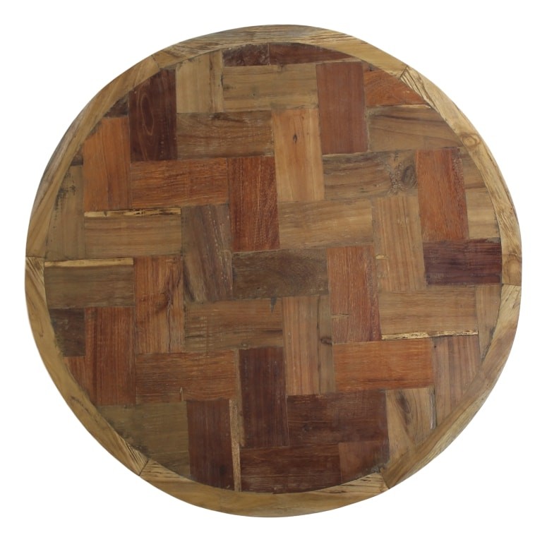 Runder Couchtisch Teakholz ø80cm
