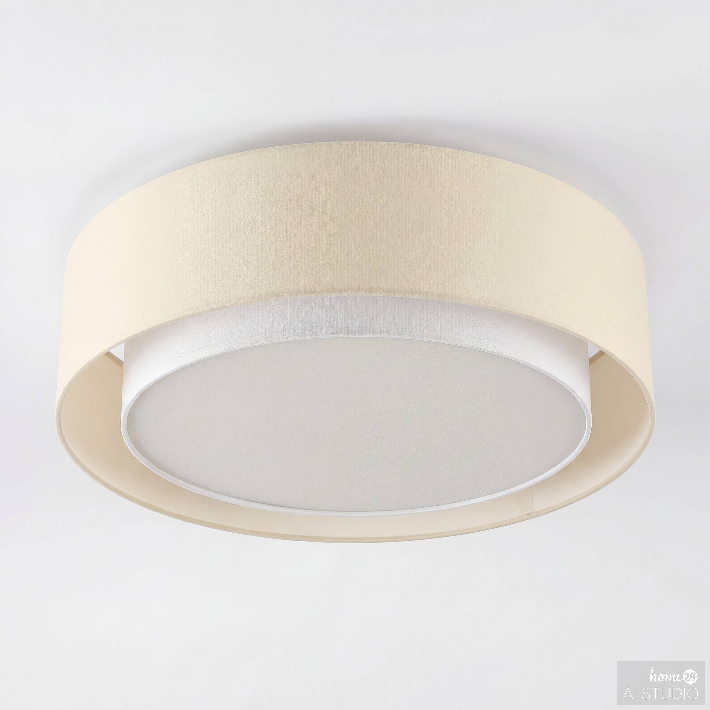 Radiu Deckenleuchte 1-flammig Mischgewebe Eisen 