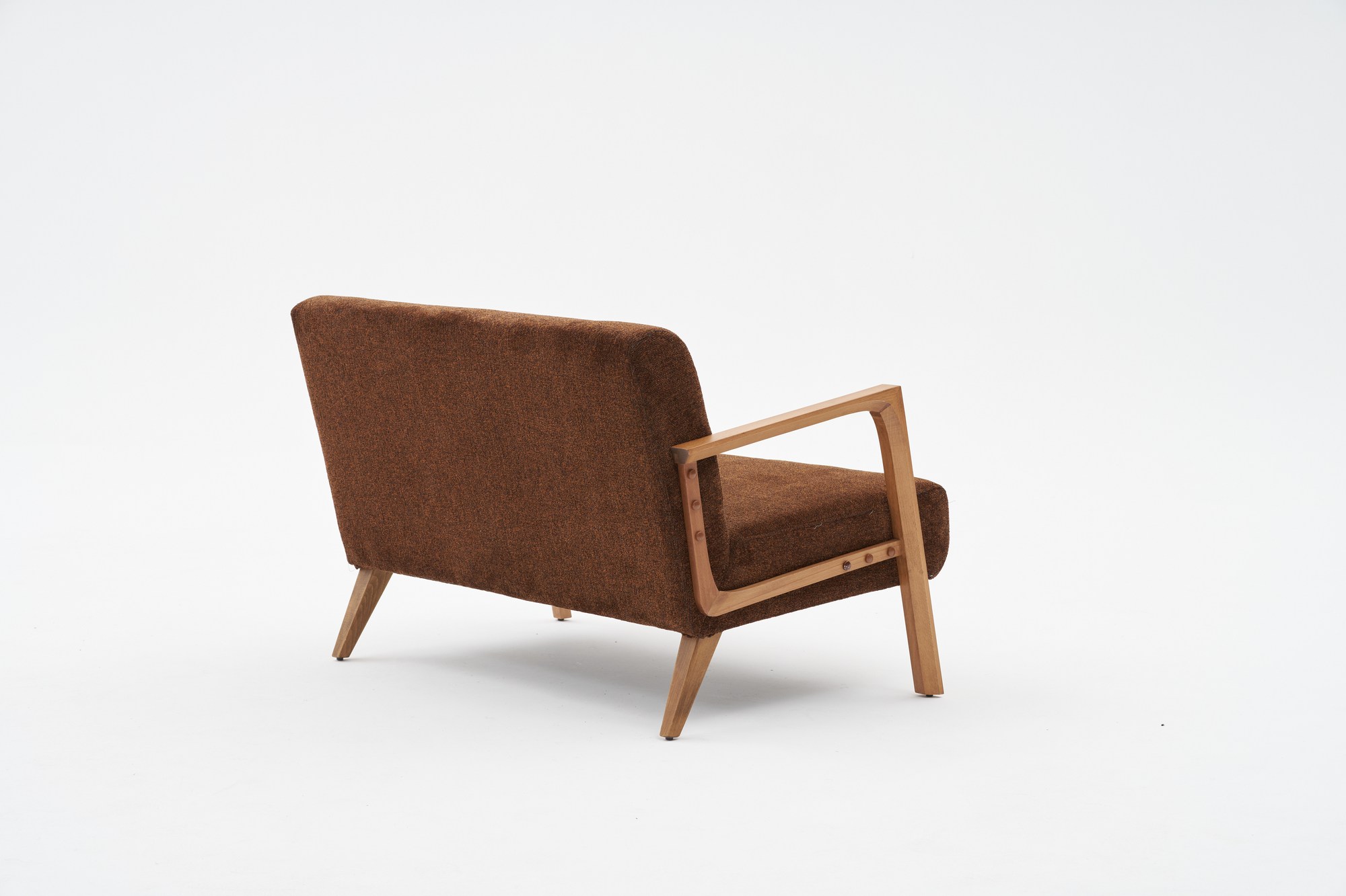 Kemer Sofa Holzfurnier Braun