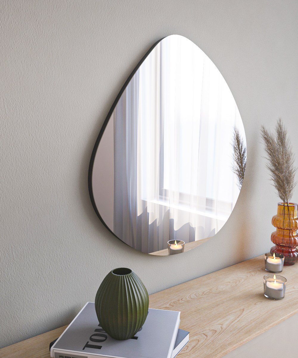 Besso Mirror Black Ø60cm