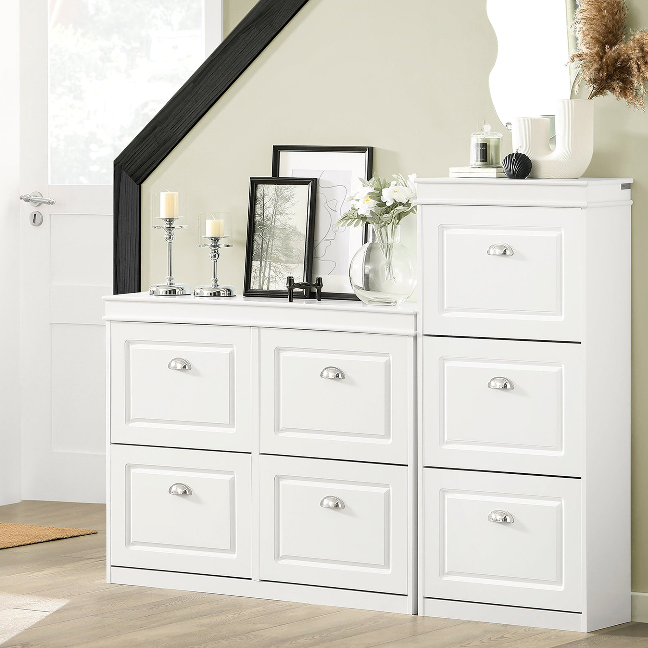 ESTHA 4 Shoe cabinet White