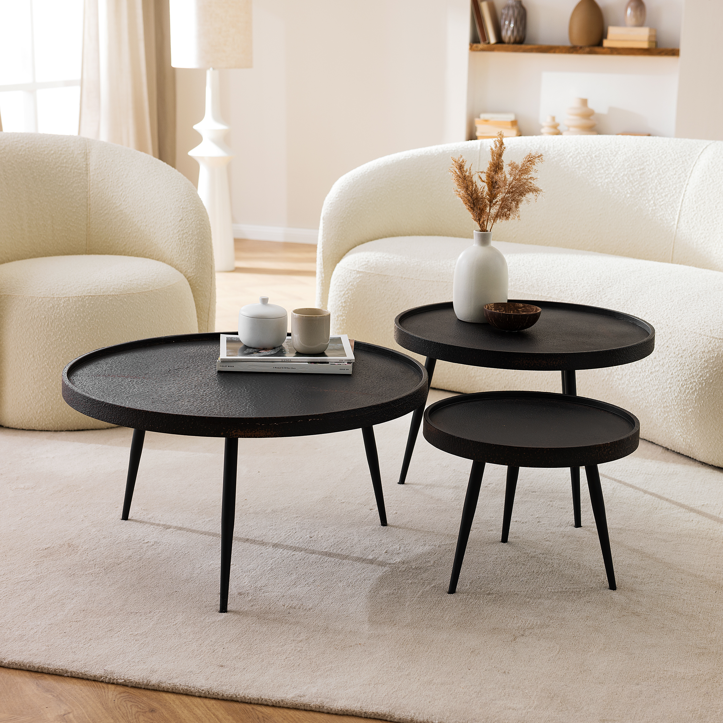 Coffee table IKOMWA Antique Black 62cm
