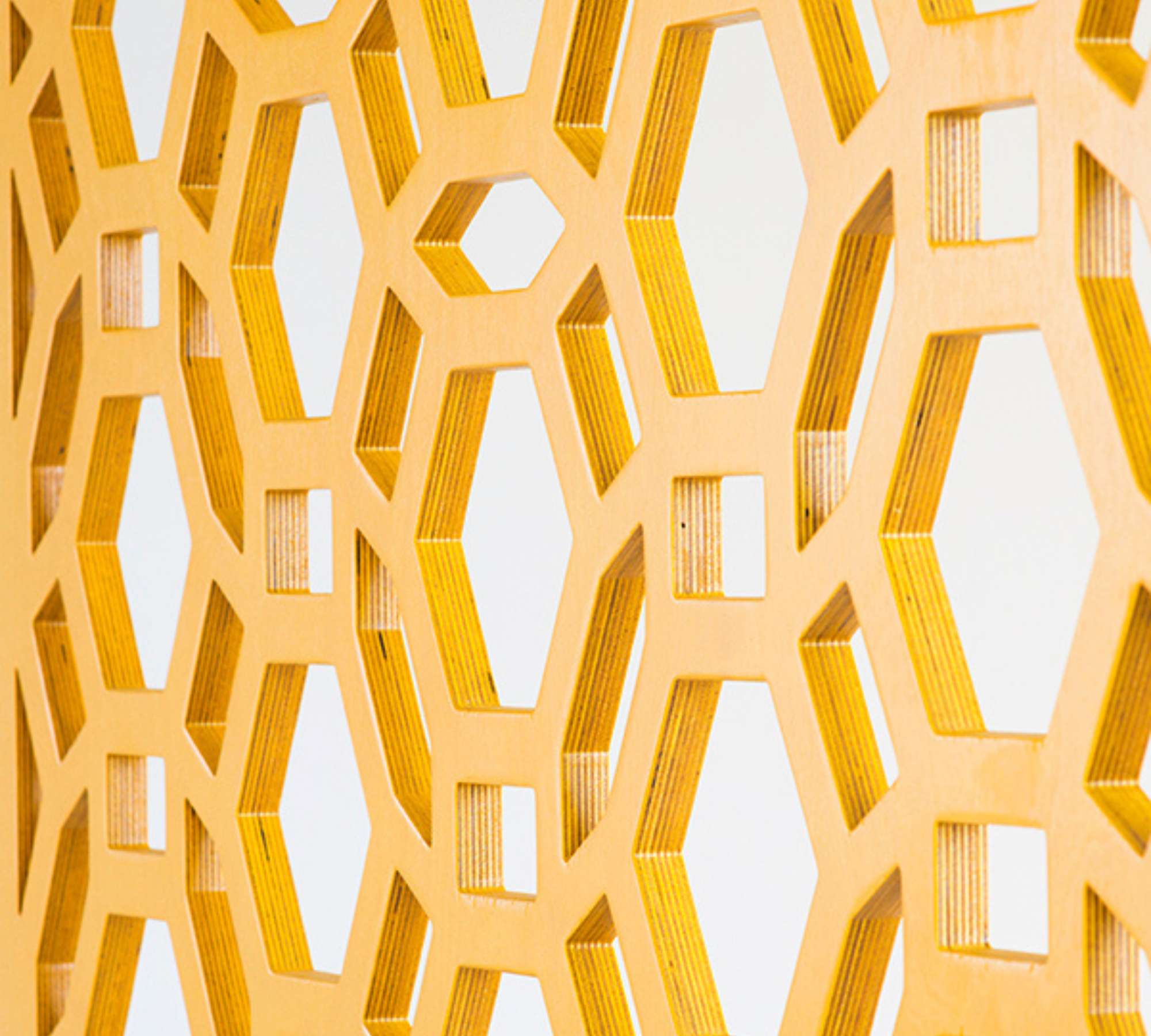 CELLS Raumteiler Holz Orange