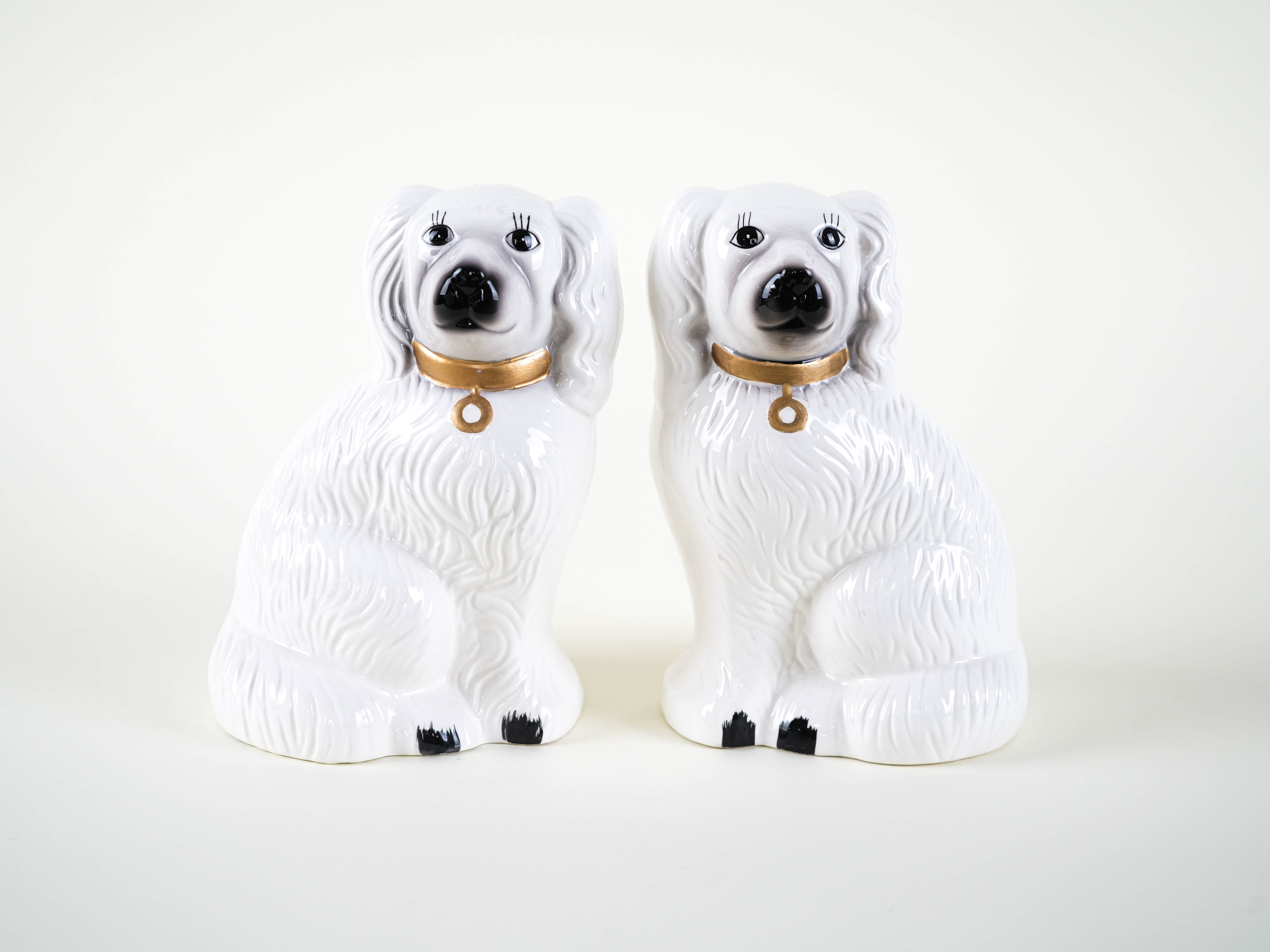 Dog Figures English Style Ceramic 1970s