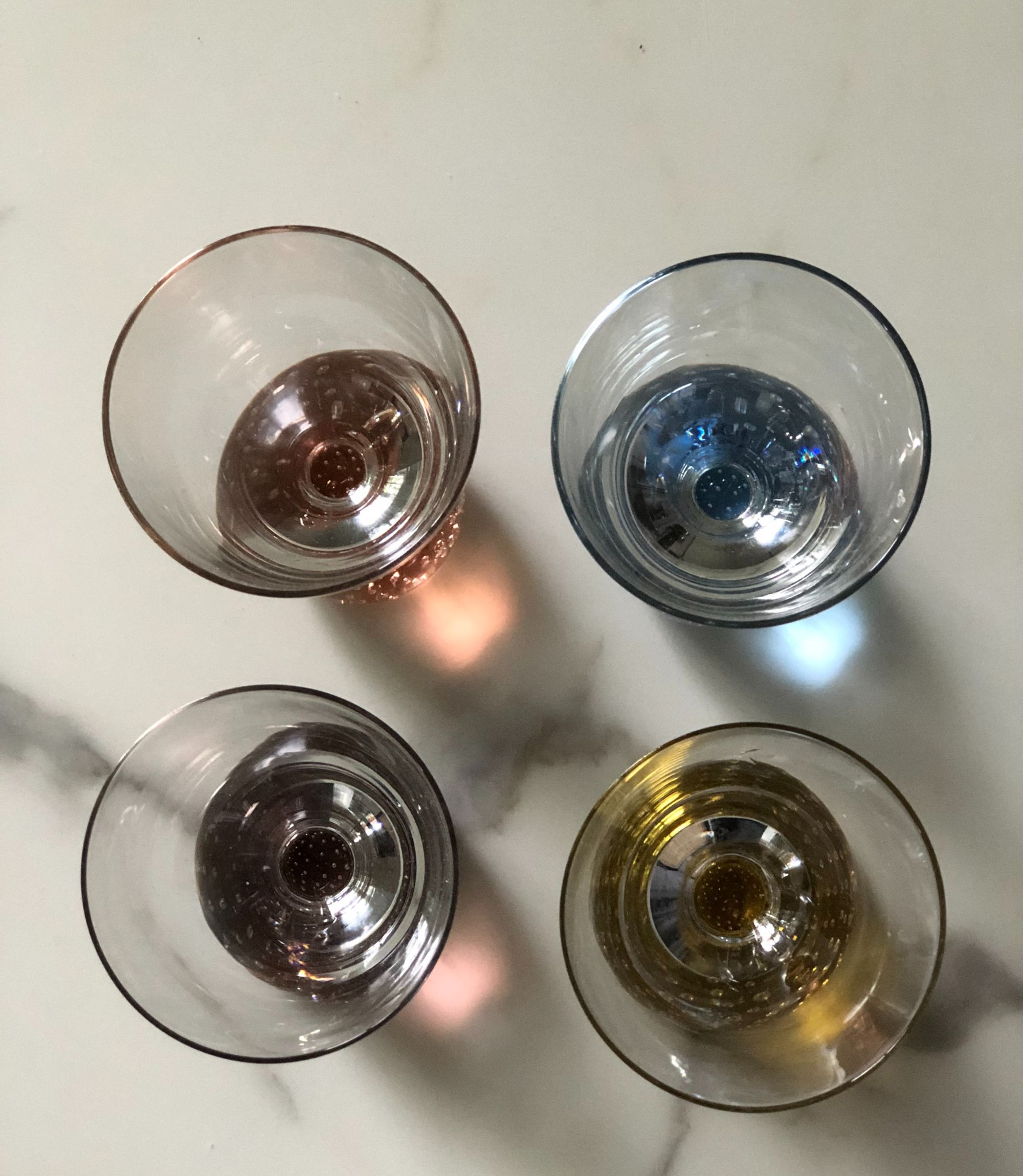 Trinkgläser Murano, 4er-Set, Bargläser, bunt