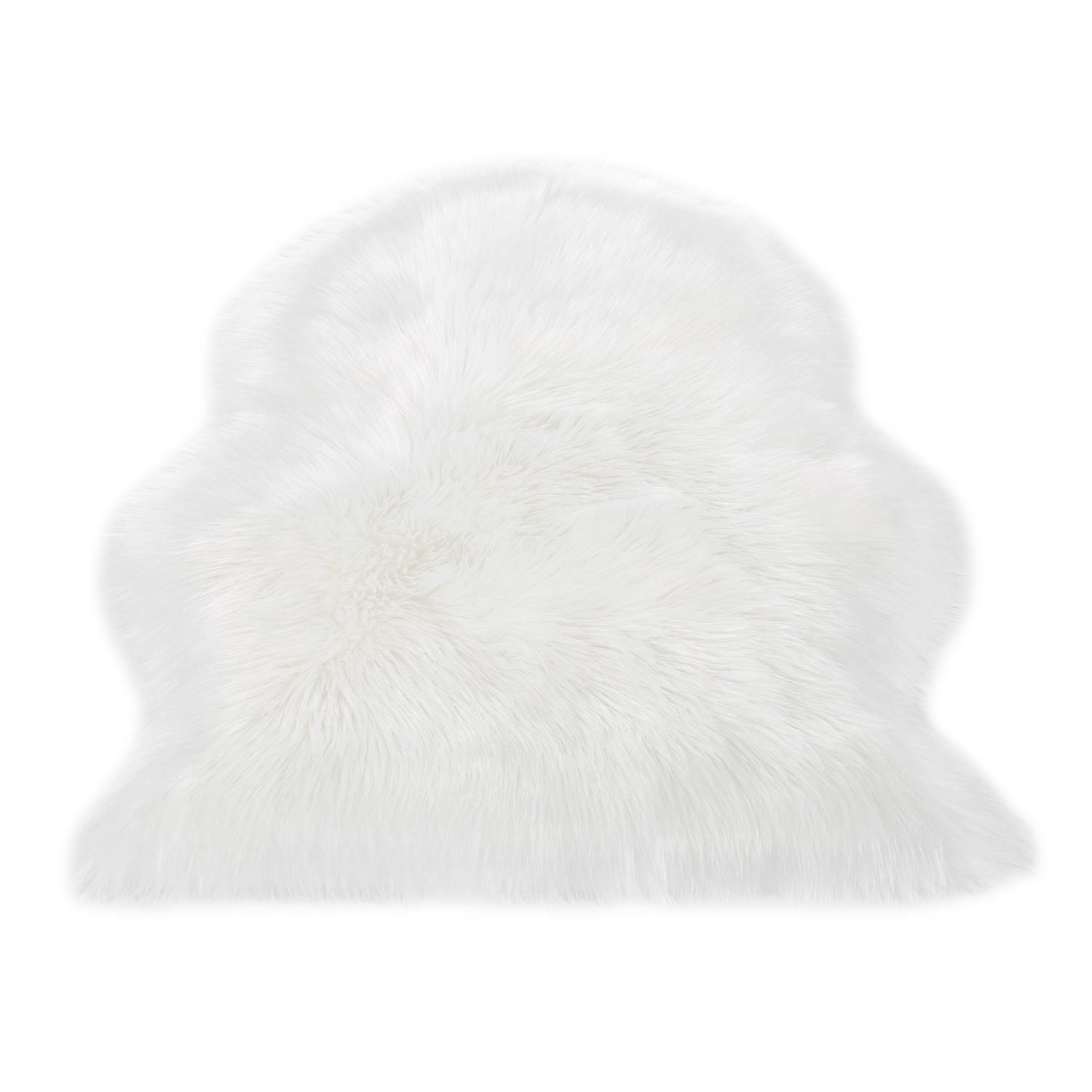 Fellteppich Ovium Acryl / Polyester Weiß