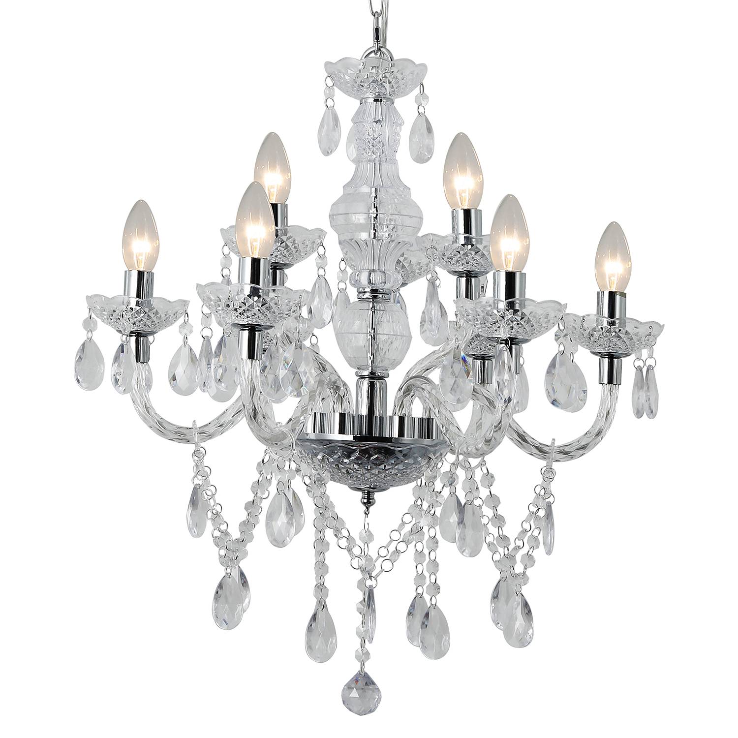 Raven III Chandelier Steel 9-light