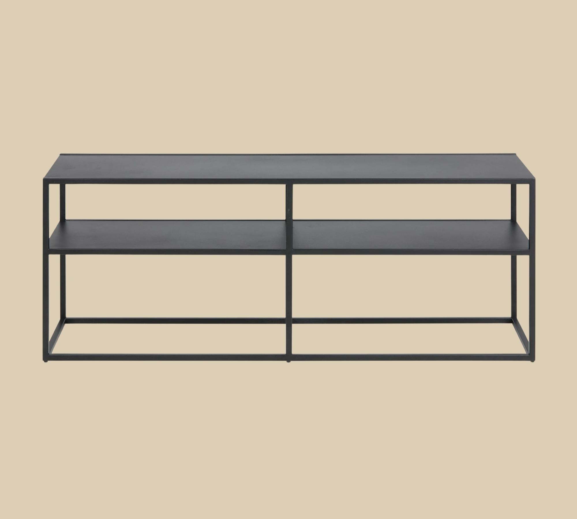 TV Lowboard Stahl Schwarz