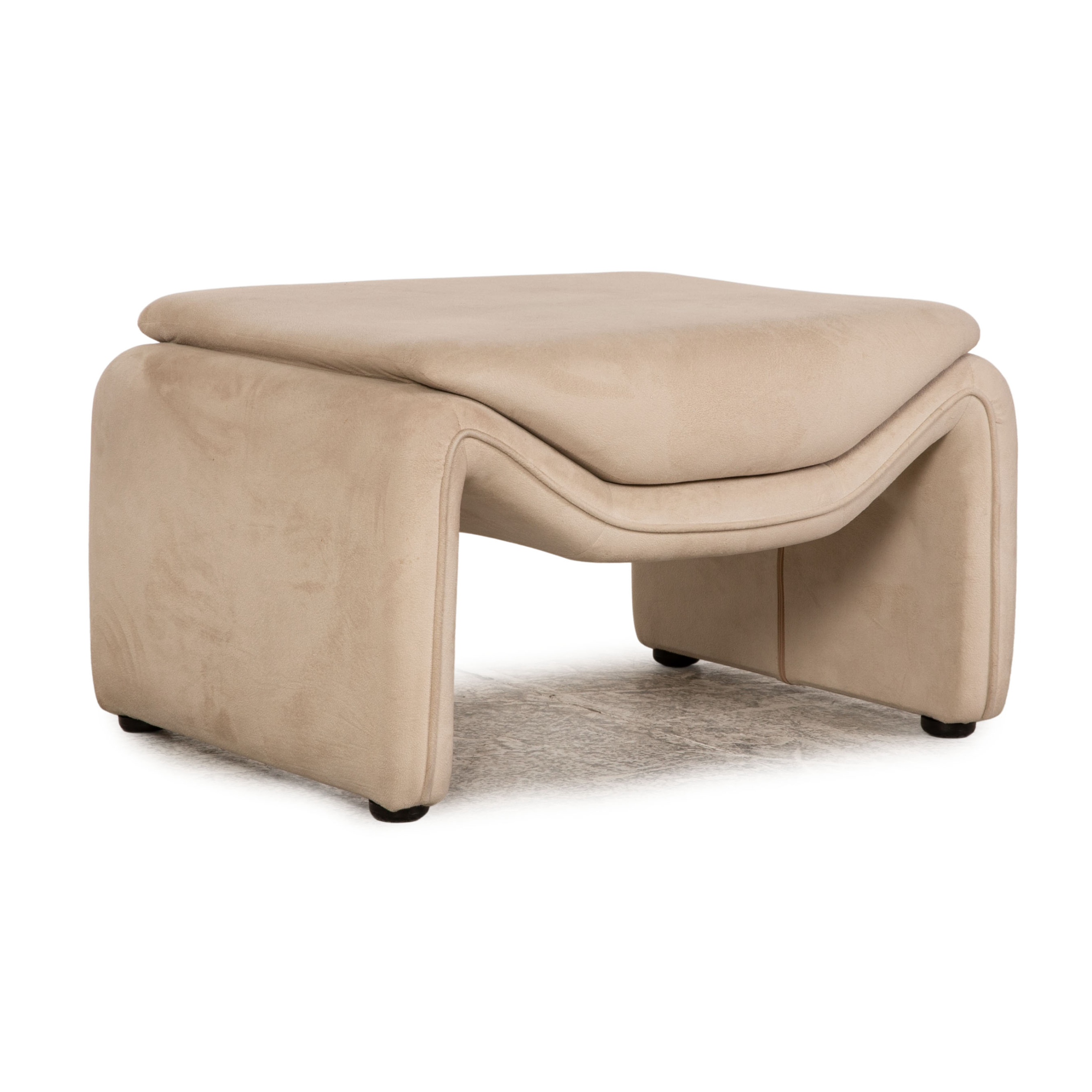 Polsterhocker Stoff Beige