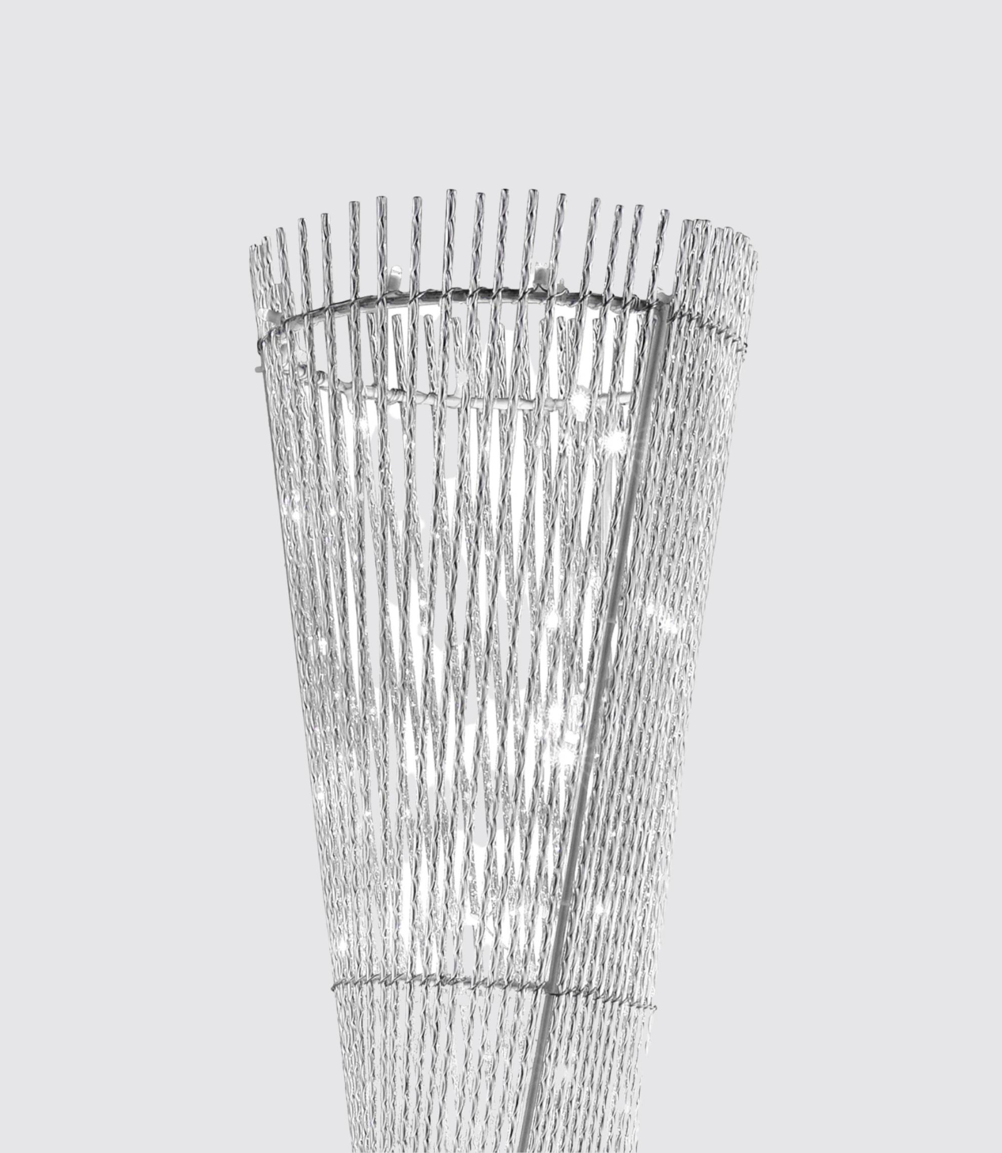 LED-Stehleuchte Aluminium 120-flammig Silber