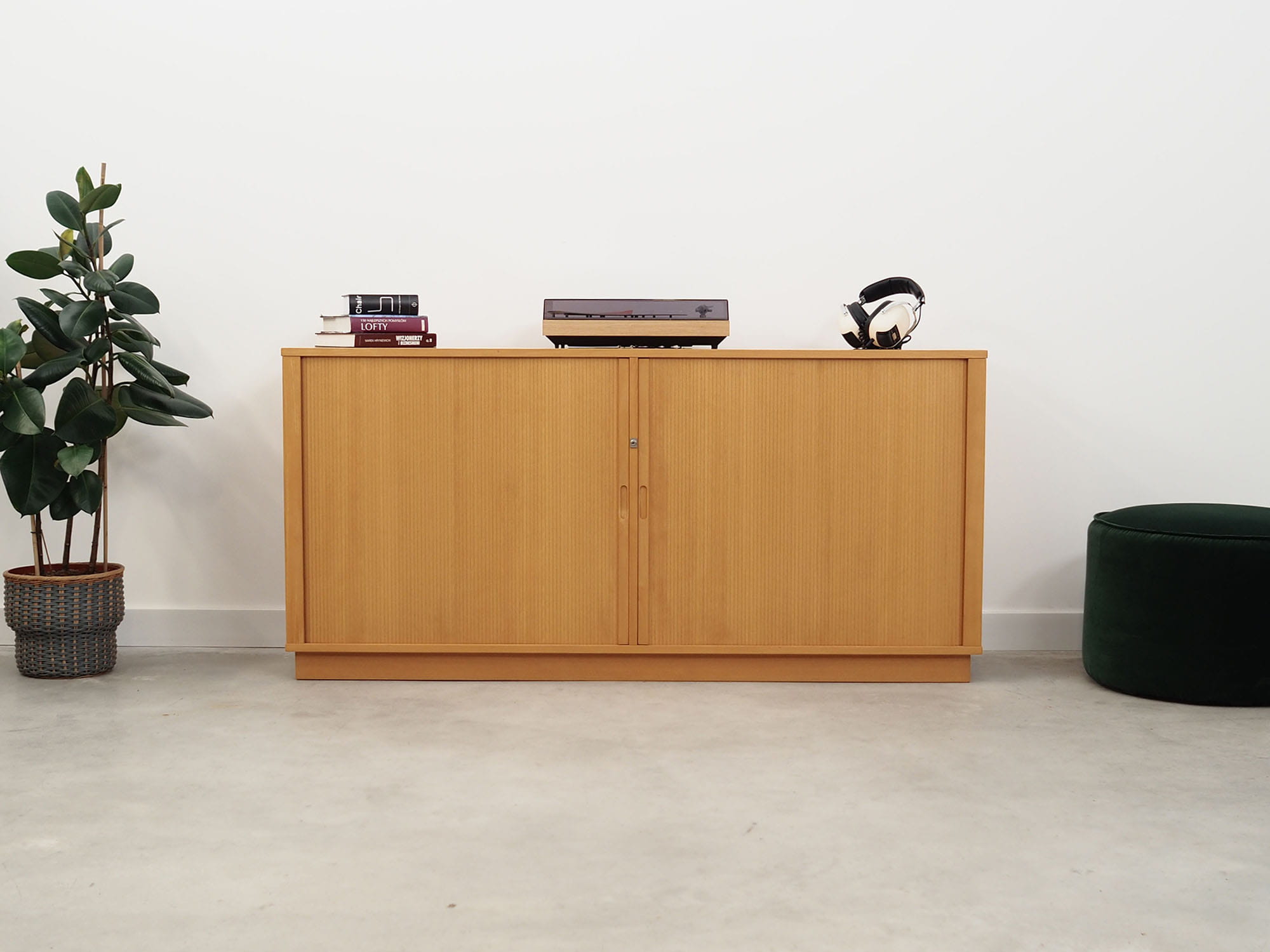 Vintage Sideboard Holz Beige 1980er Jahre