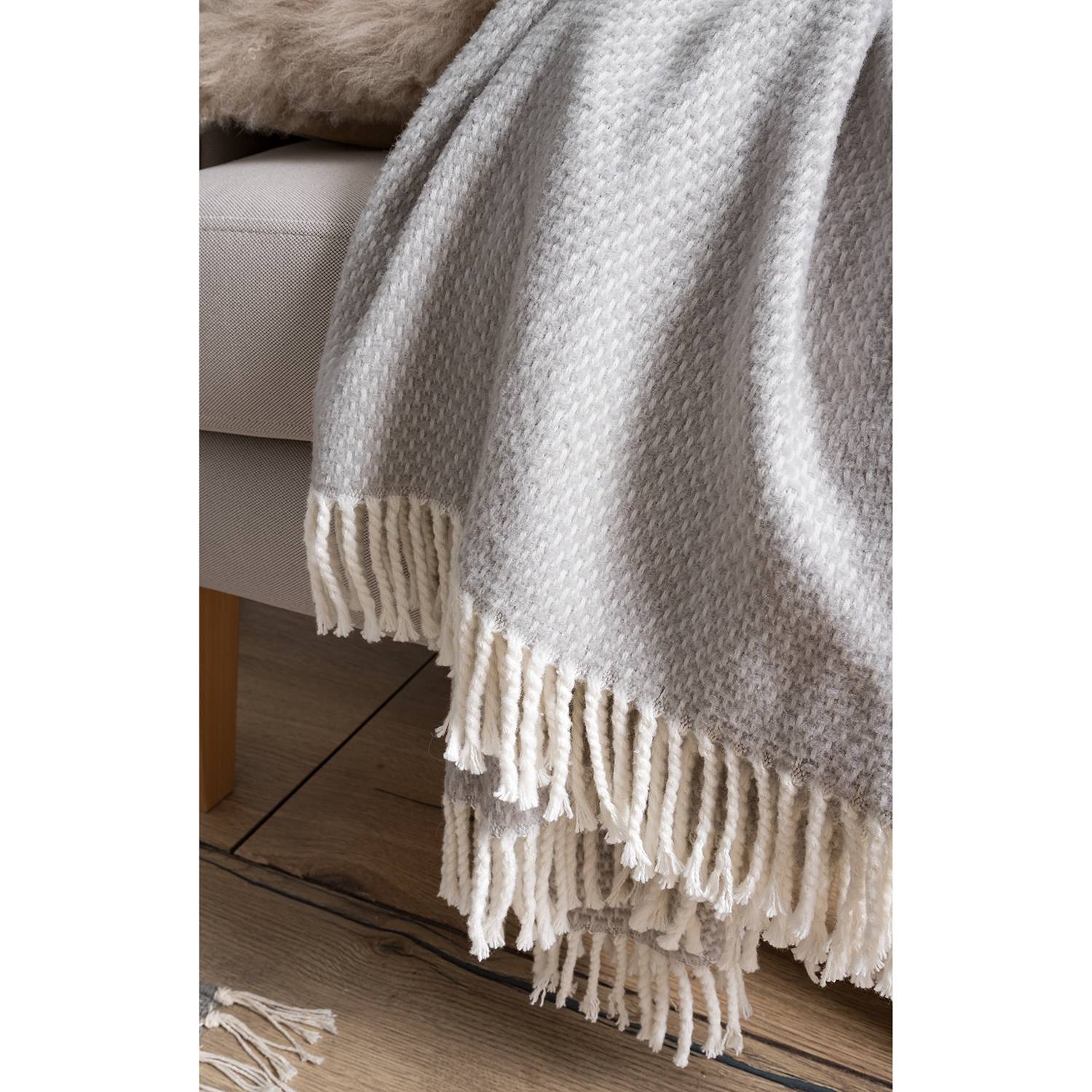 Plaid Zen Webstoff Hellgrau